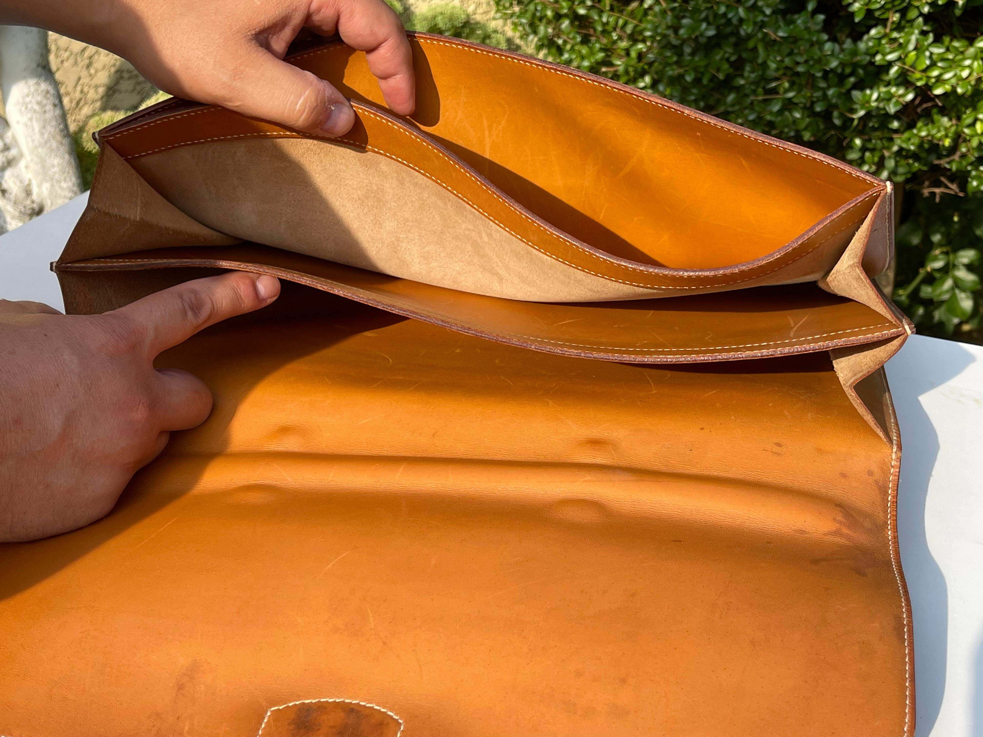 Hermès Paris, Briefcase for Men in Leather, 20th Century 6