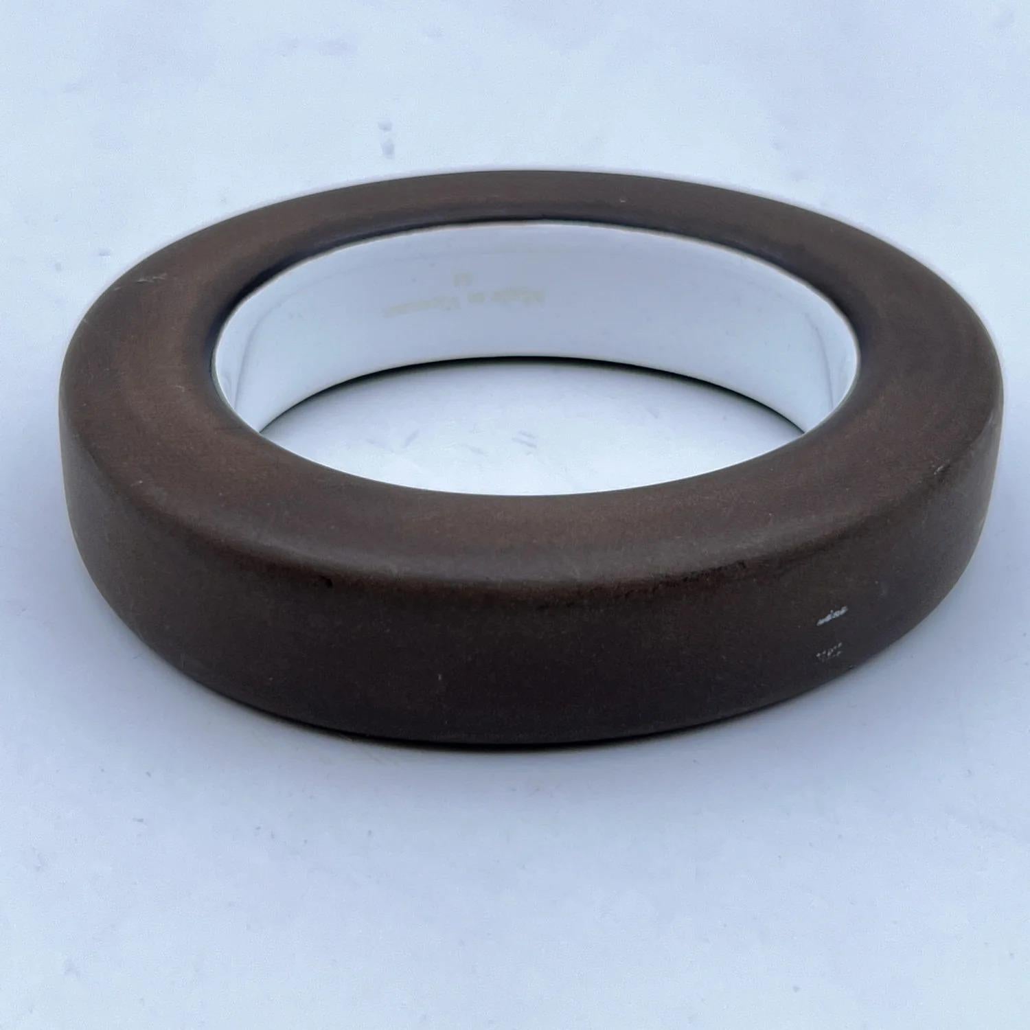 Hermes Paris Brown Laquered Wooden le Bois Laqué Bangle Bracelet 3