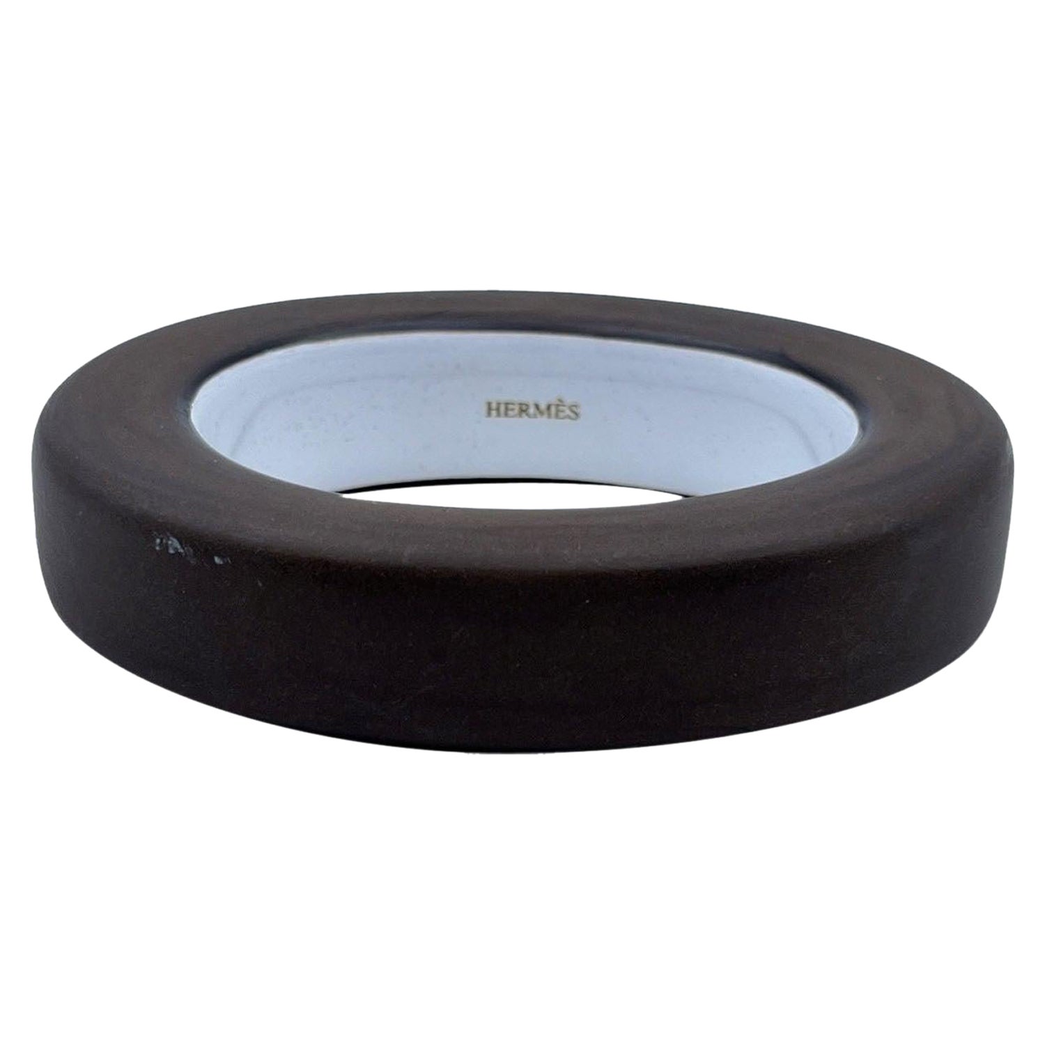 Hermes Paris Bracelet en bois laqué Brown le Bois Laqué Bangle