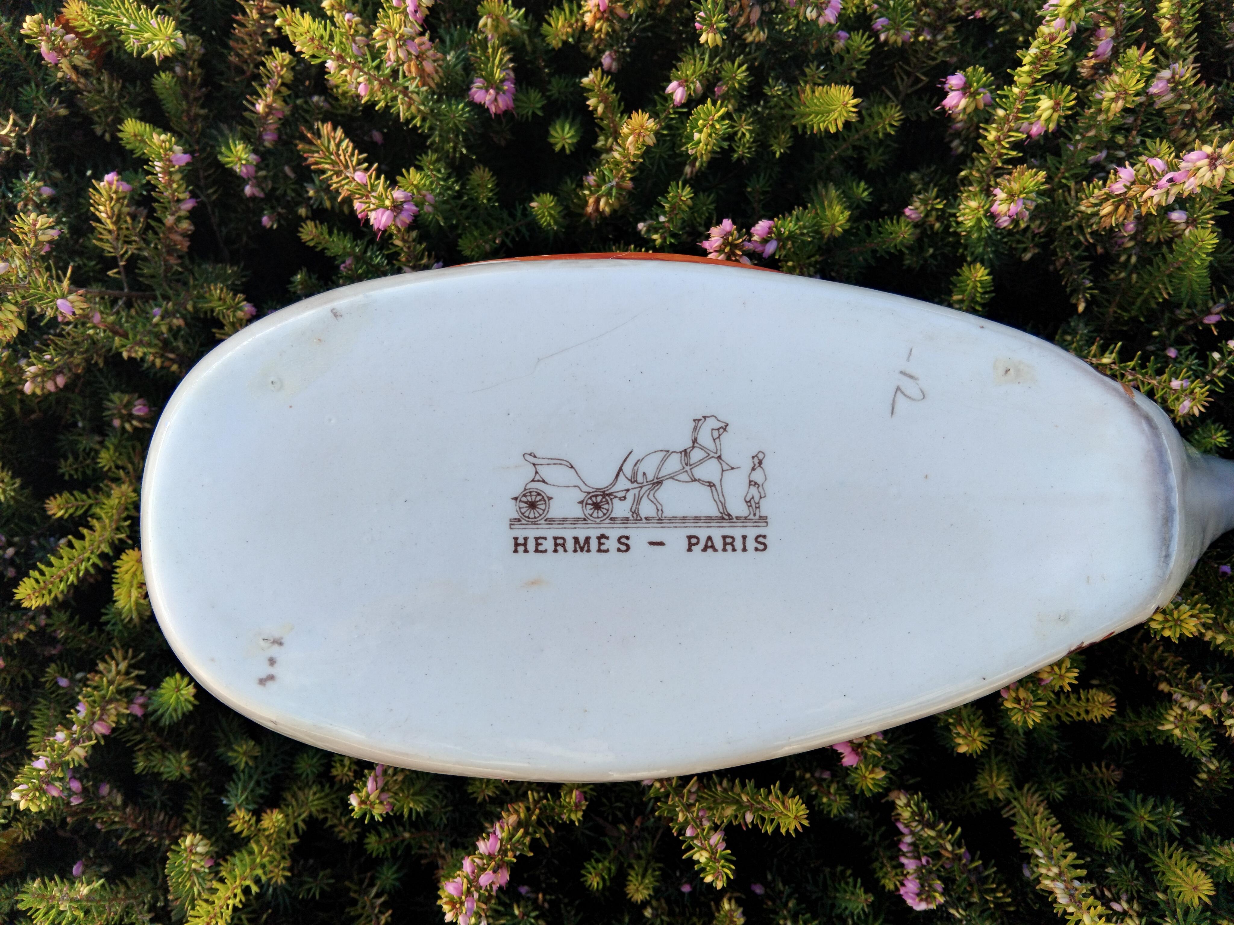 da uomo o donna Vaso centrotavola Hermès Paris in ceramica a forma di anatra da La Mare aux Canards in vendita