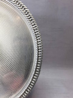 Hermès Paris Chain Link Silver Plated Tray