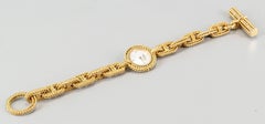 Hermes Paris Chaine D'Ancre Toggle Link Yellow Gold Wristwatch