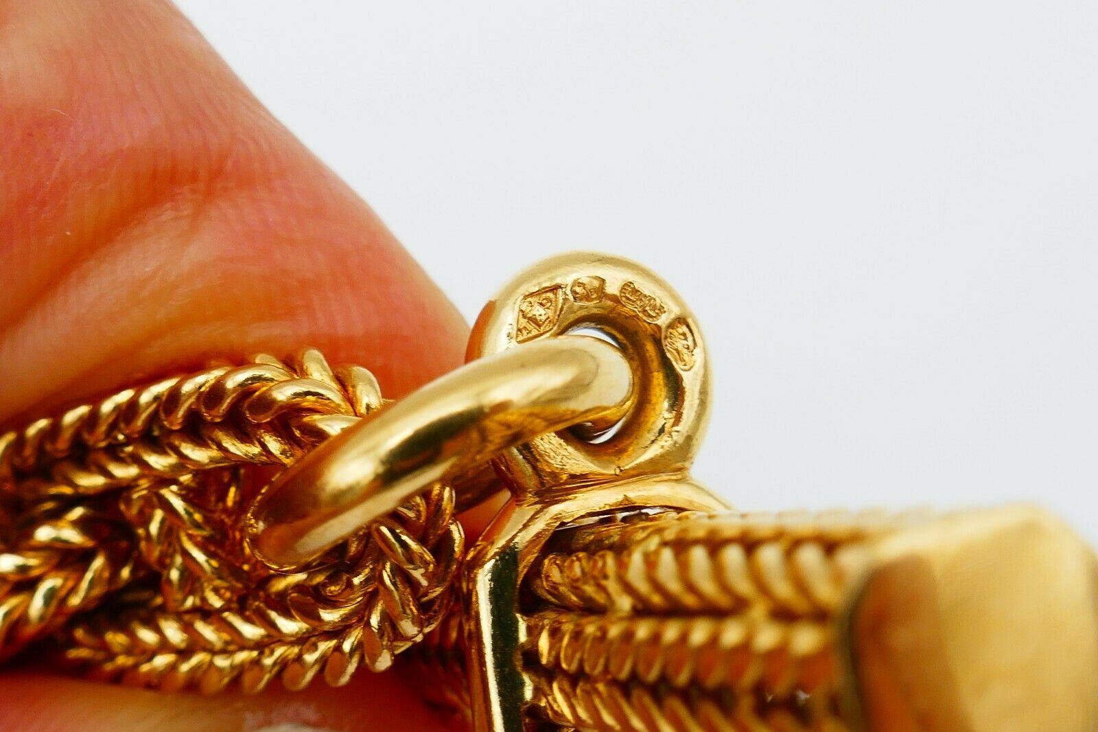 Hermès Paris Chaine D'Ancre Montre-bracelet vintage en or jaune et nacre avec chaîne en vente 1