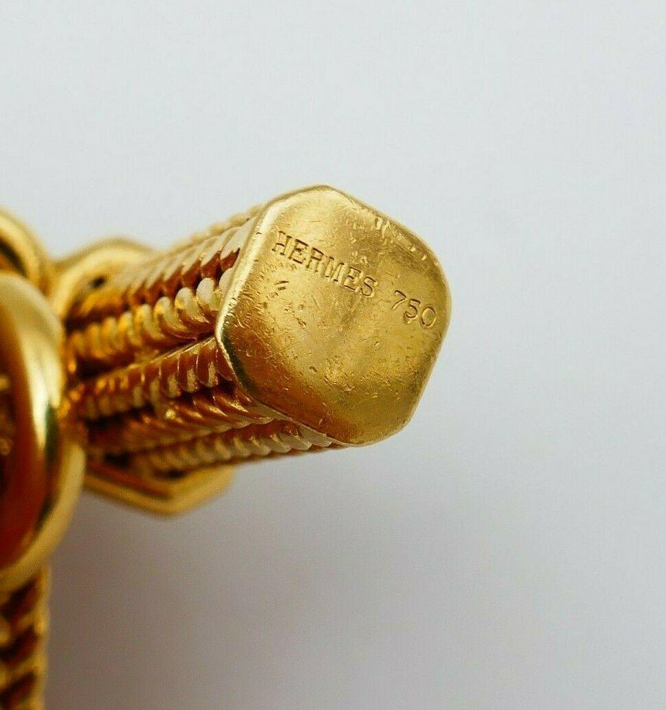 Hermès Paris Chaine D'Ancre Montre-bracelet vintage en or jaune et nacre avec chaîne en vente 2