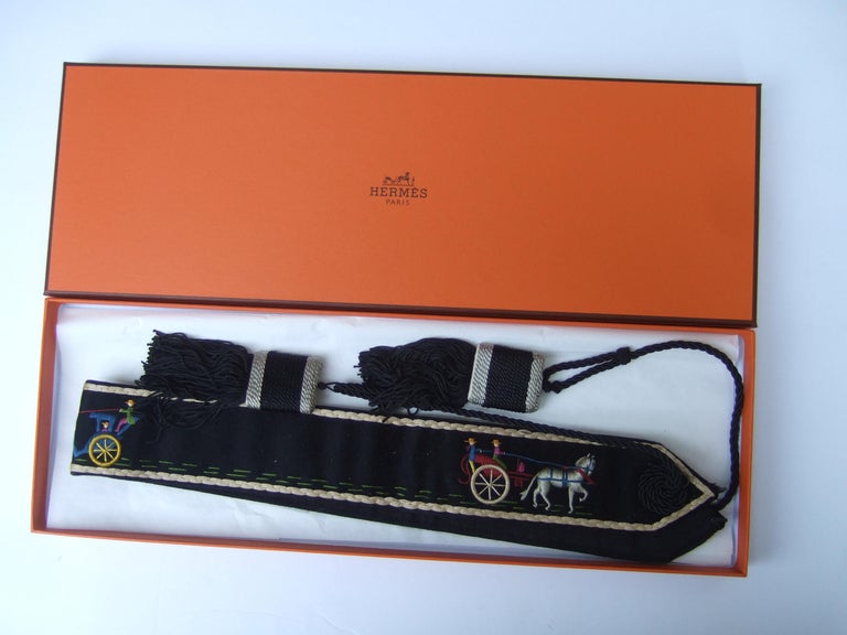 Hermes Paris Cloth Artisan Embroidered Tassel Belt in Hermes  display picture 3