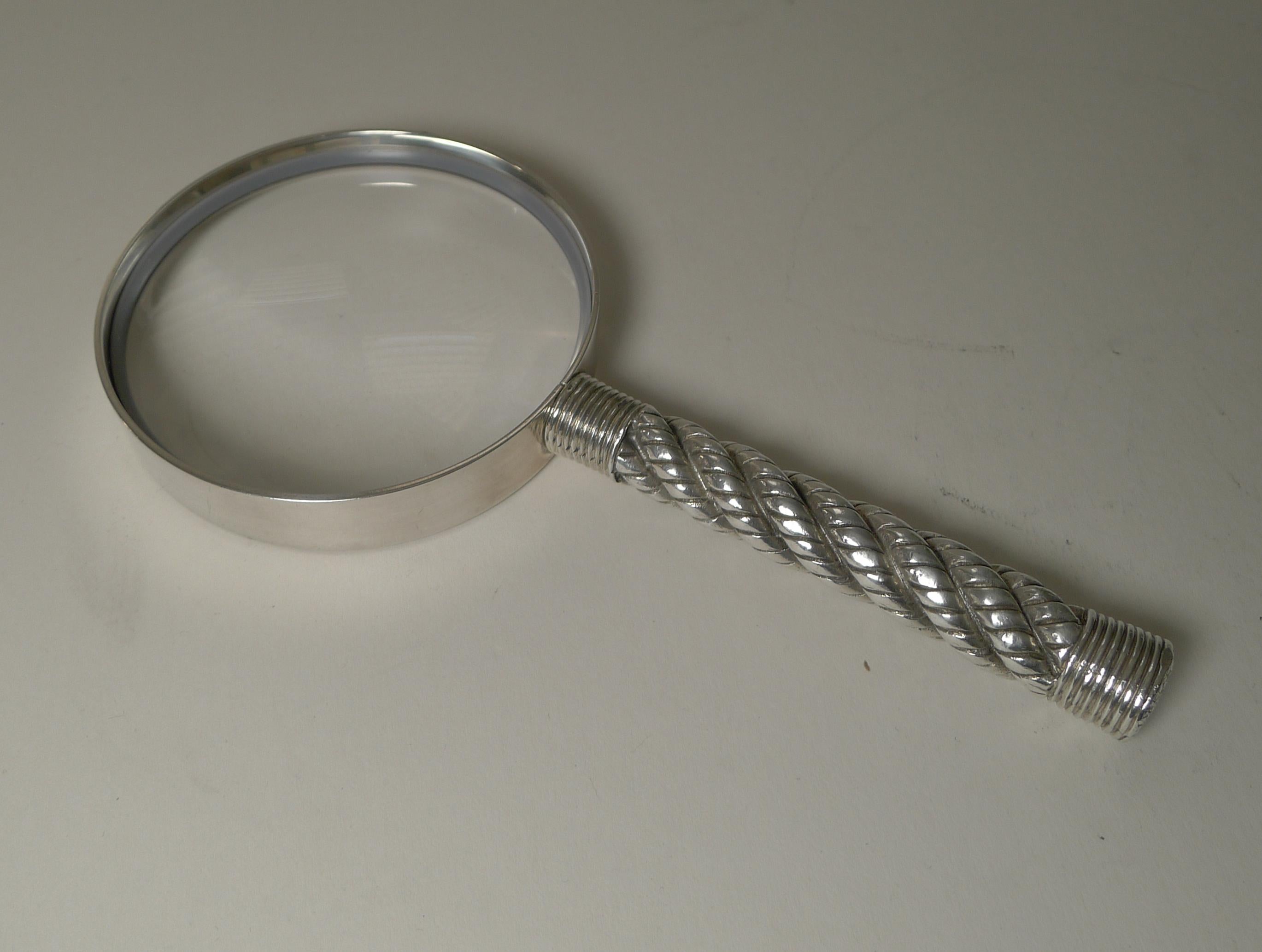 Hermes, Paris, Cordage Magnifying Glass, c.1960 In Good Condition In Bath, GB