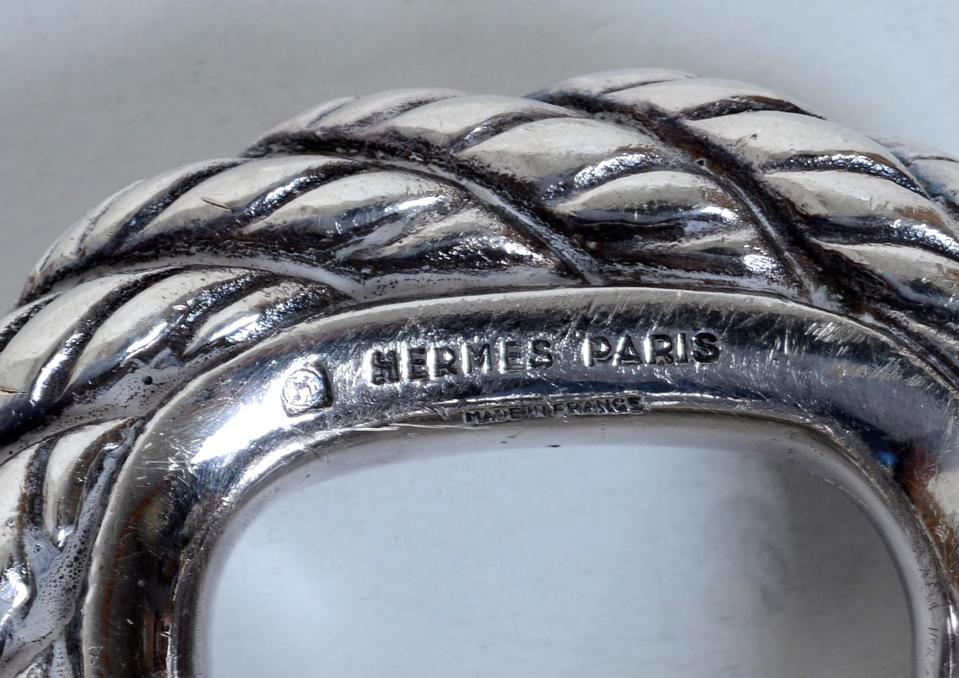 Hermes, Paris Cordage Silver Plated Bottle Opener, c.1960's en vente 1