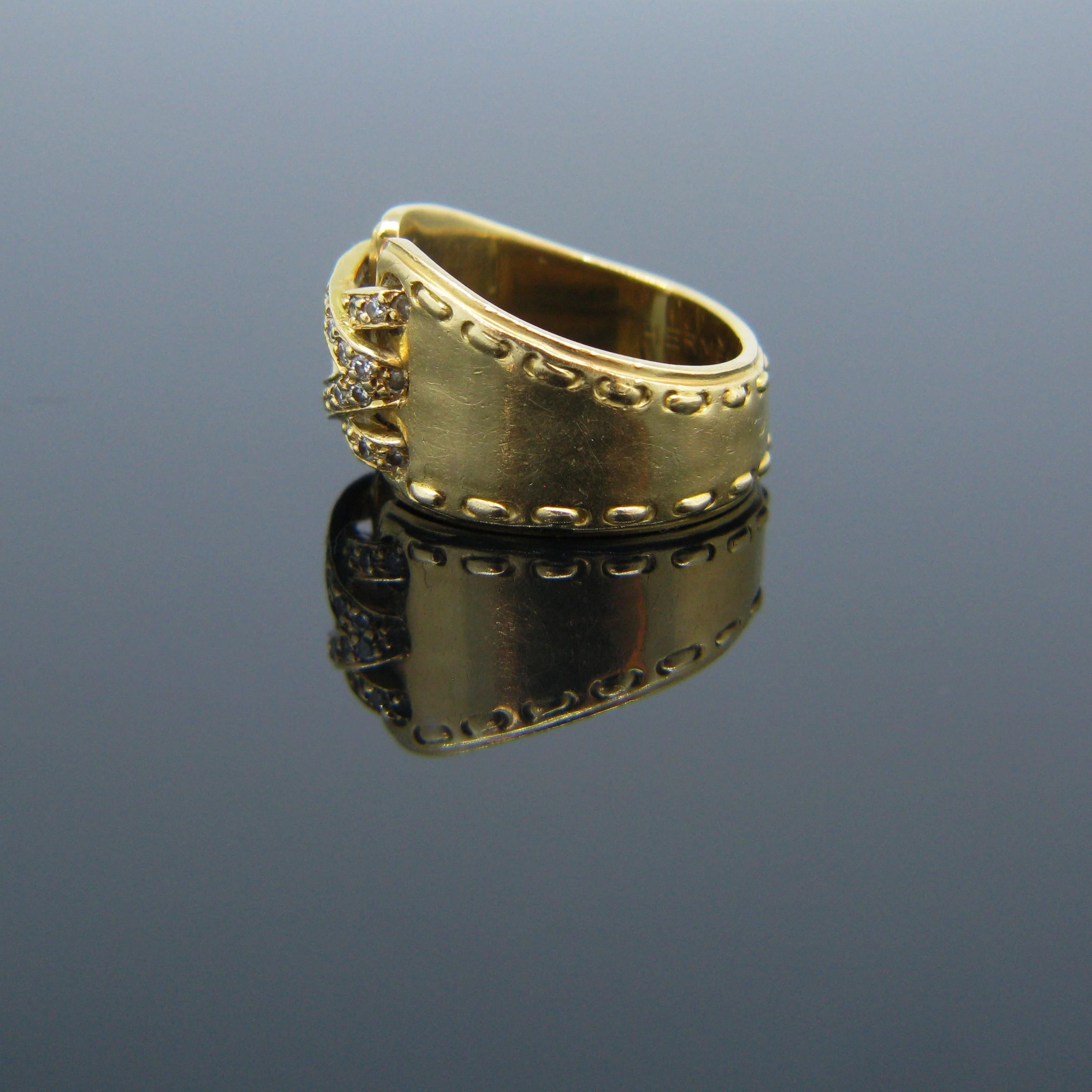 stitch gold ring