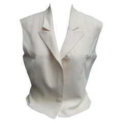 Hermes Paris Cream Silk Vest circa 1990s