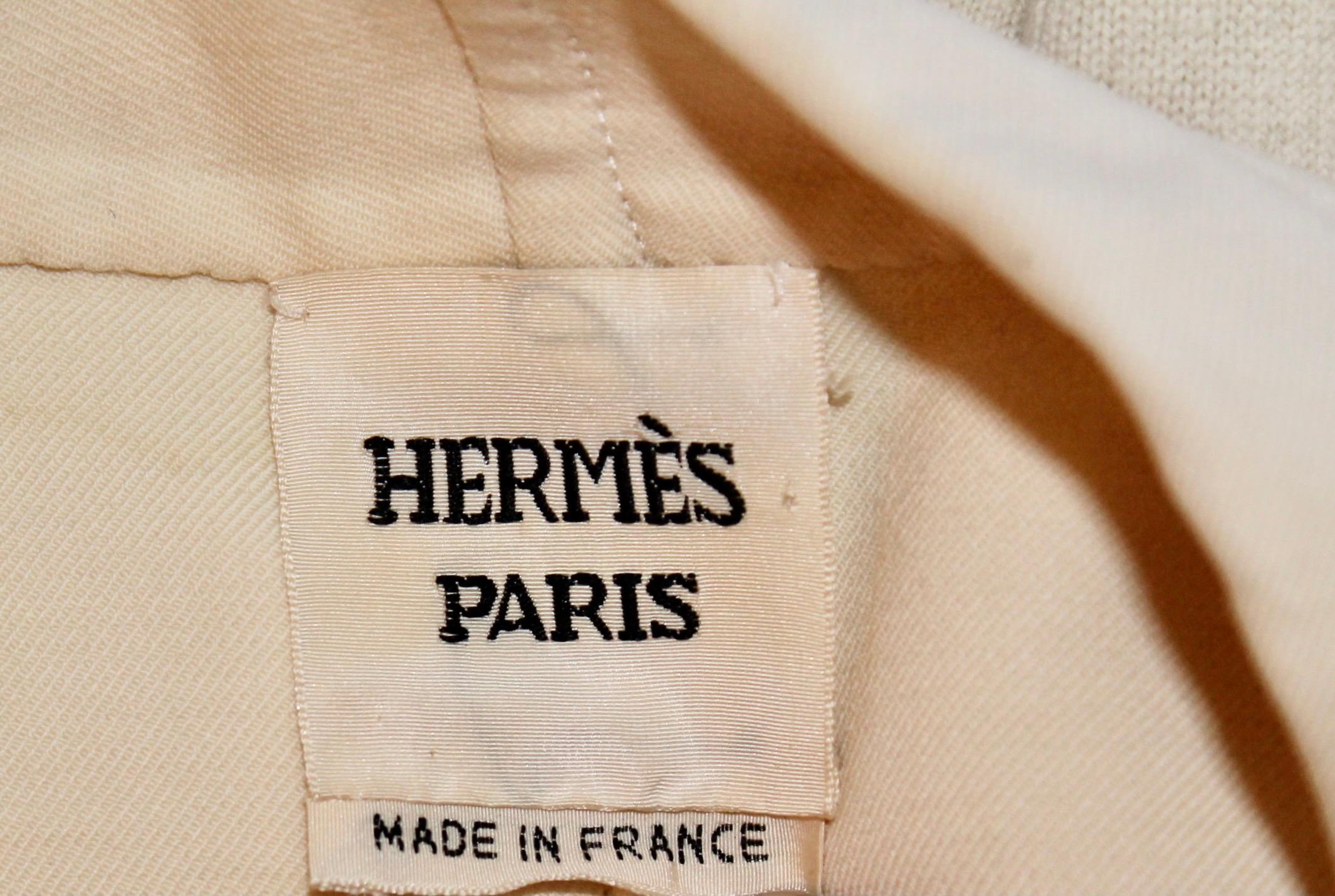 Hermes, Paris Cream White Jacket c.2000 For Sale 6
