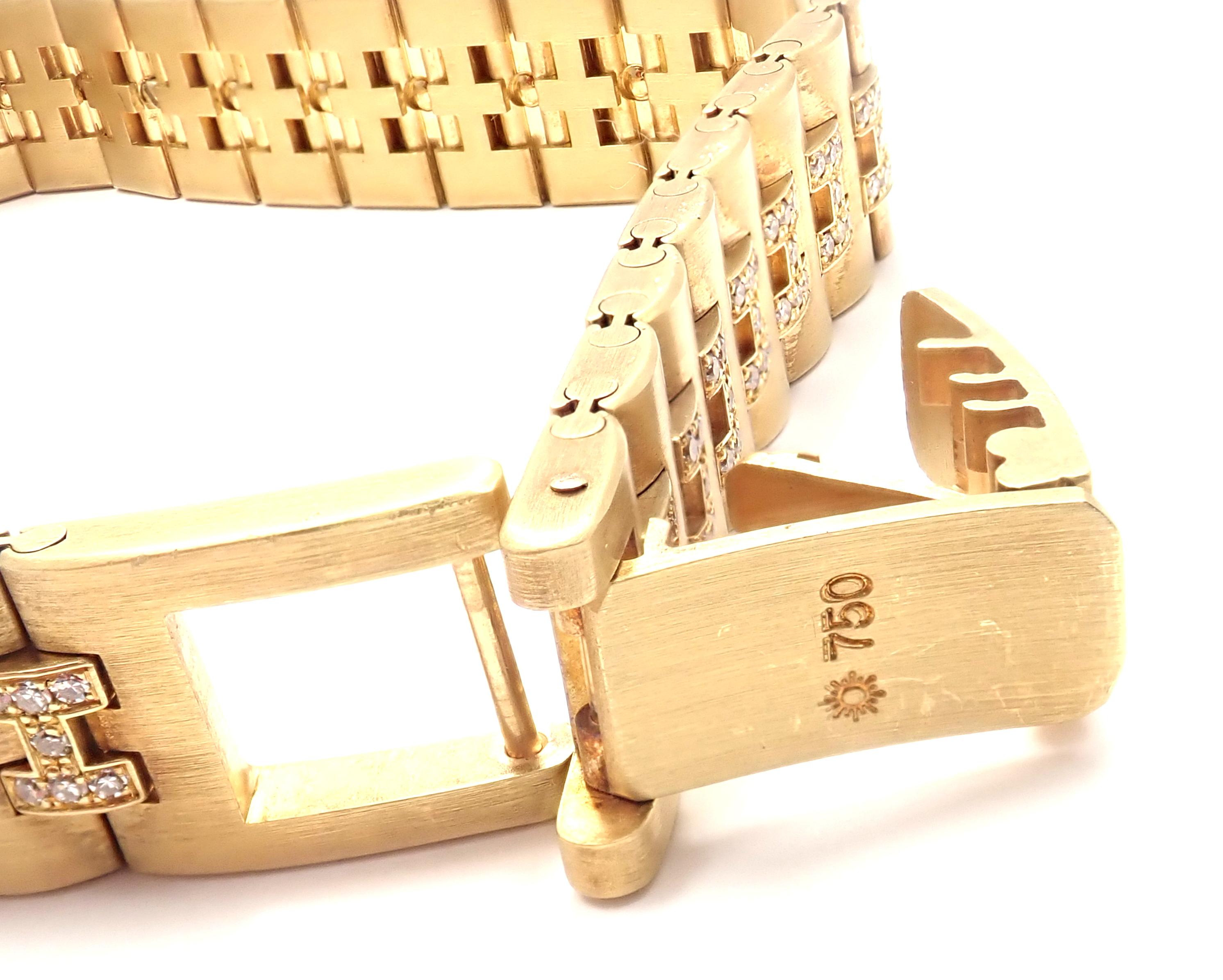 Hermes Paris Diamond Gold H Link Bracelet 2