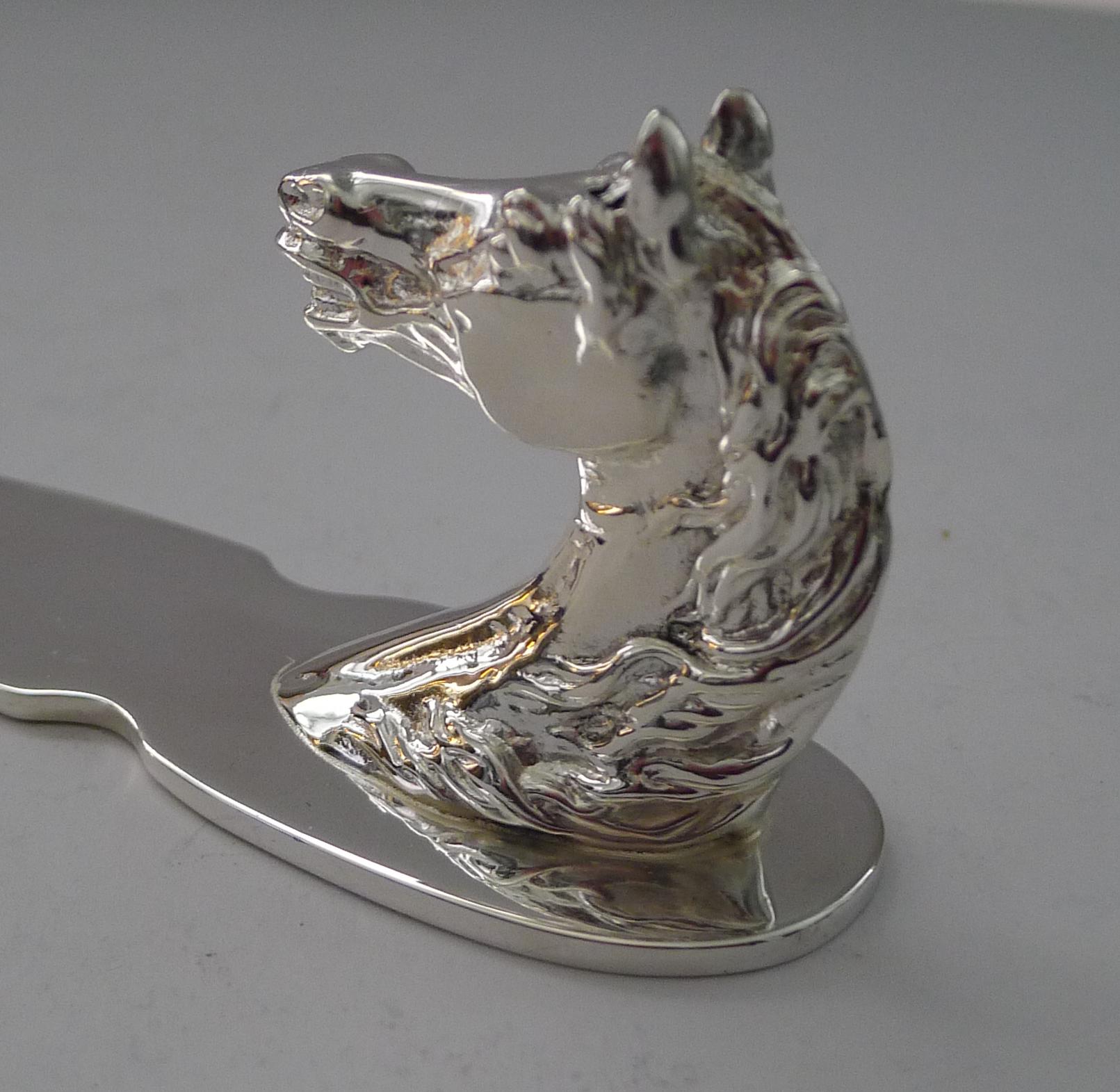 Mid-Century Modern Hermes, Paris - Equestrian / Horse Head Letter Opener c.1960 For Sale