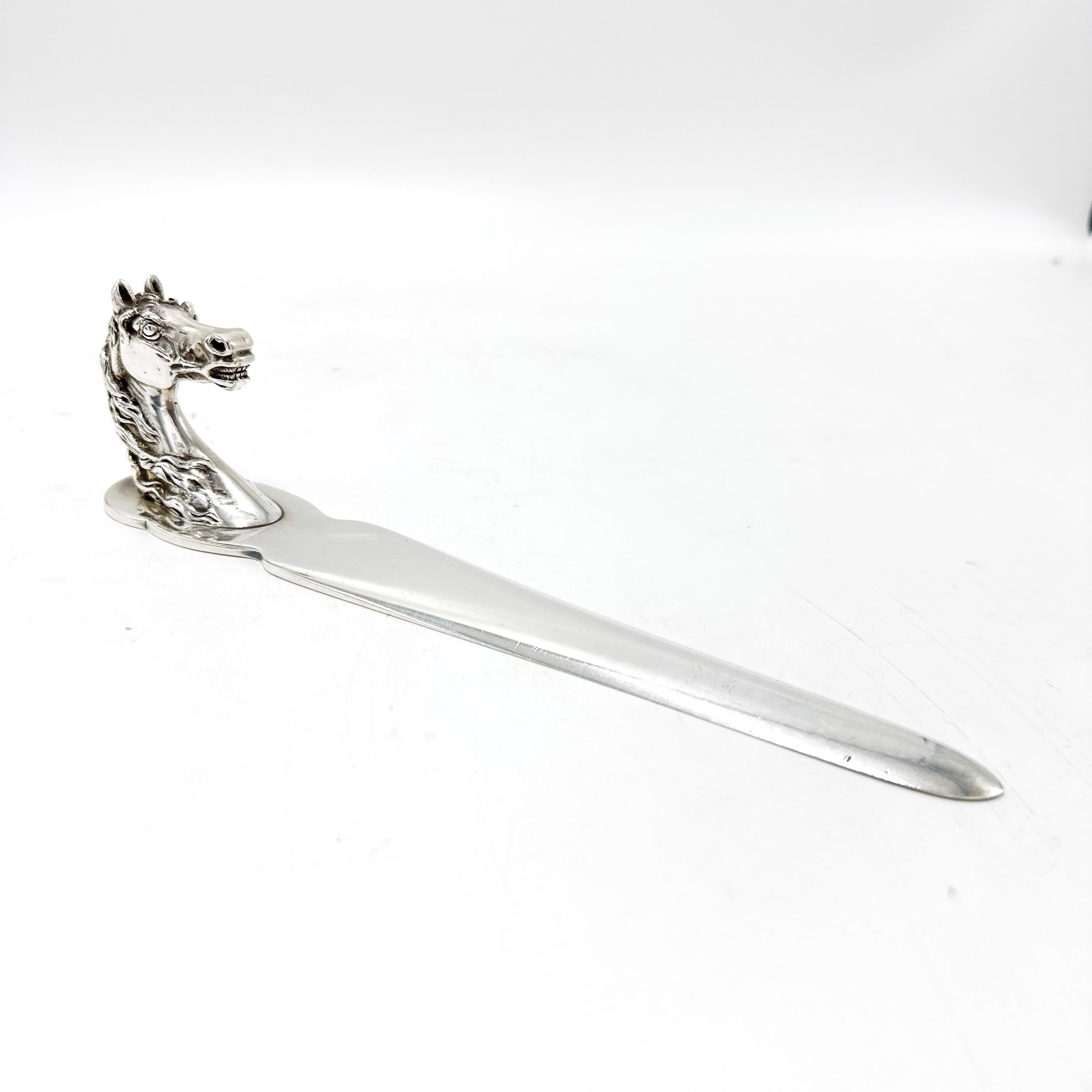 French HERMES, Paris - Equestrian / Horse Head Letter Opener c.1960