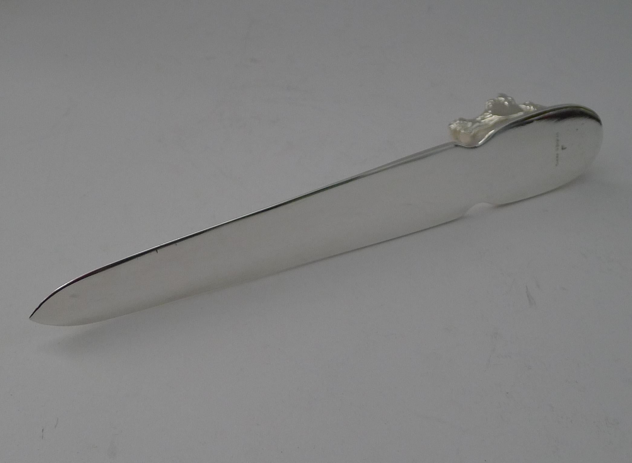 Mid-20th Century Hermes, Paris - Equestrian / Horse Head Letter Opener c.1960 For Sale