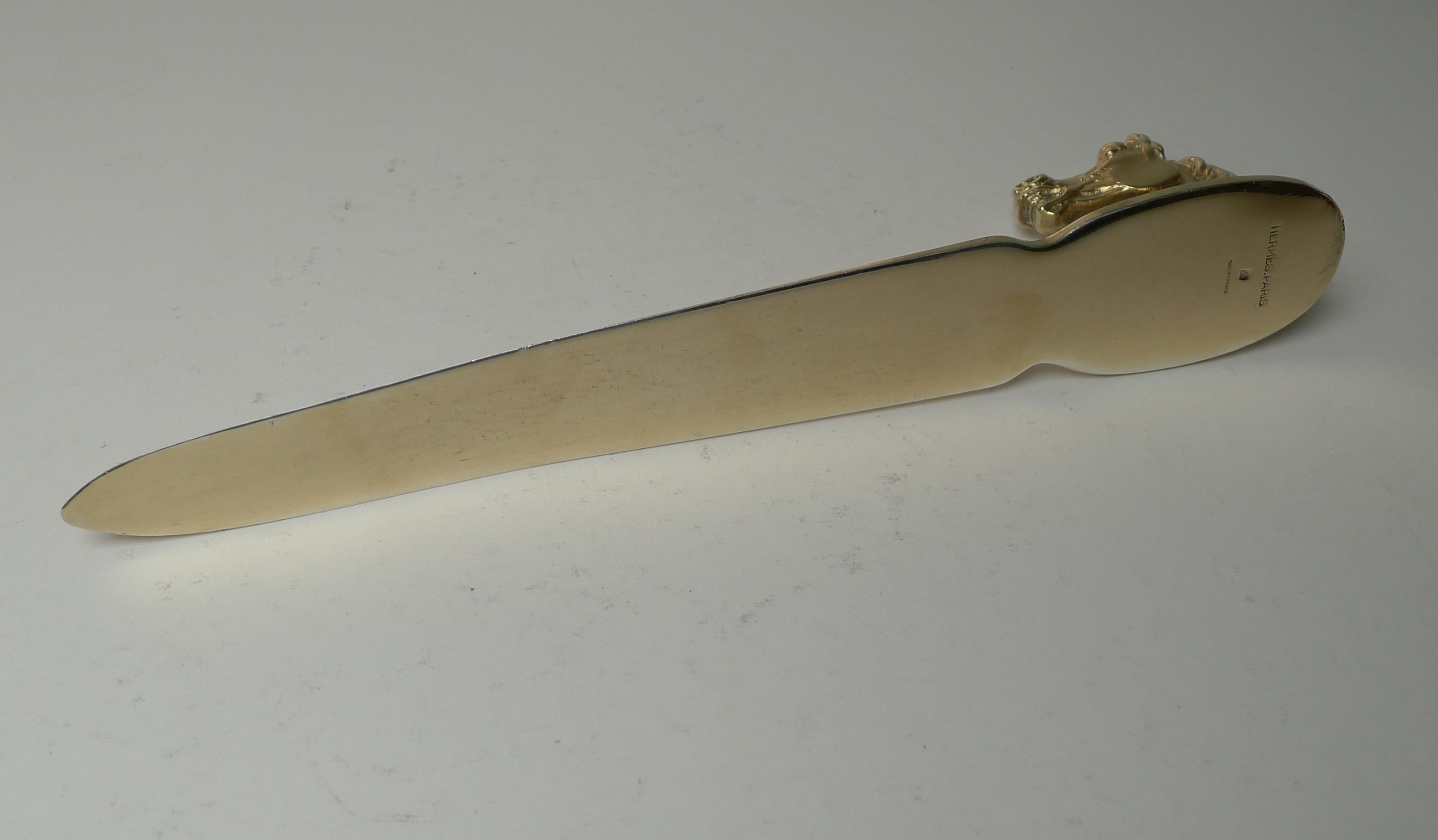 Hermes, Paris, Equestrian / Horse Head Letter Opener, c.1960 In Good Condition For Sale In Bath, GB