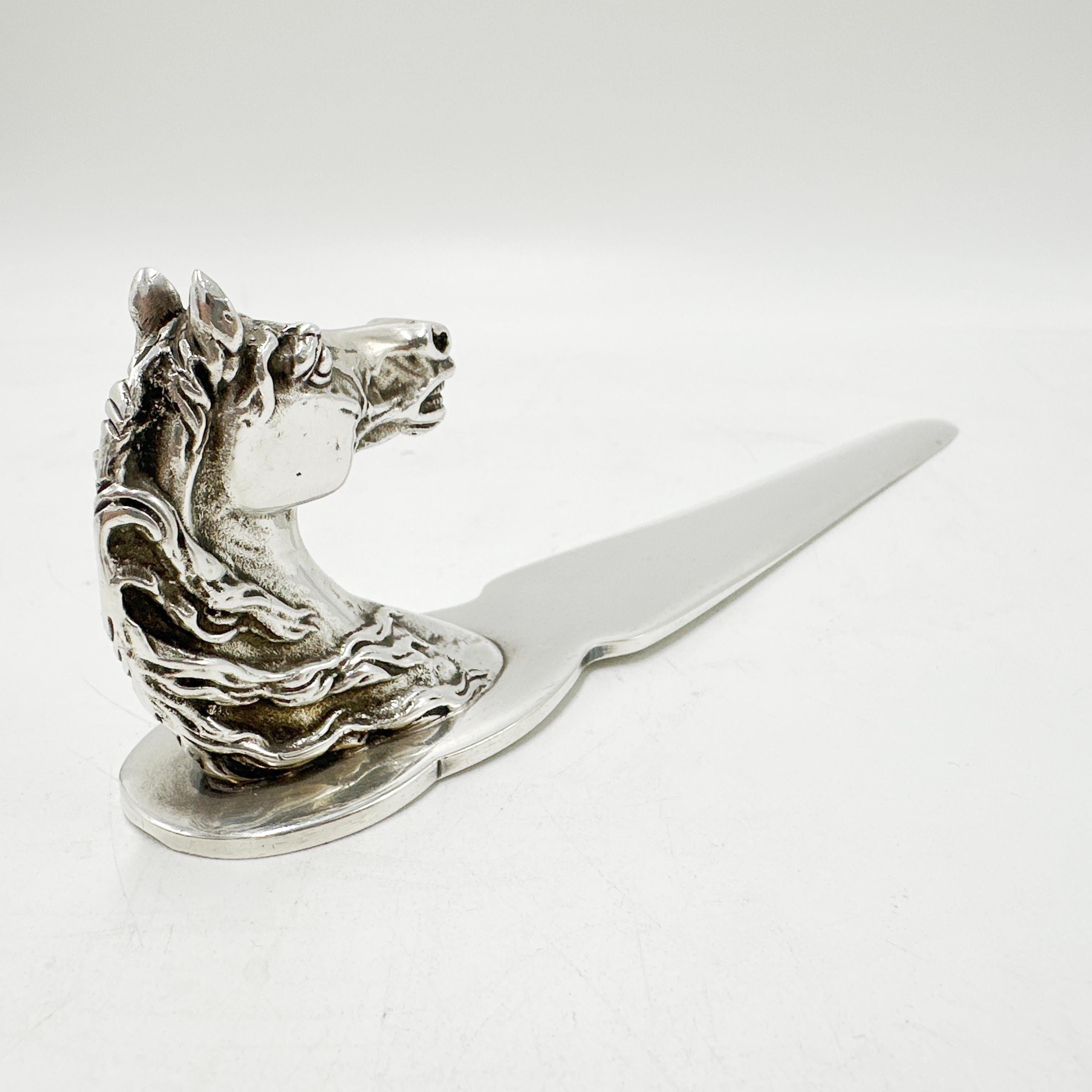 HERMES, Paris - Equestrian / Horse Head Letter Opener c.1960 2