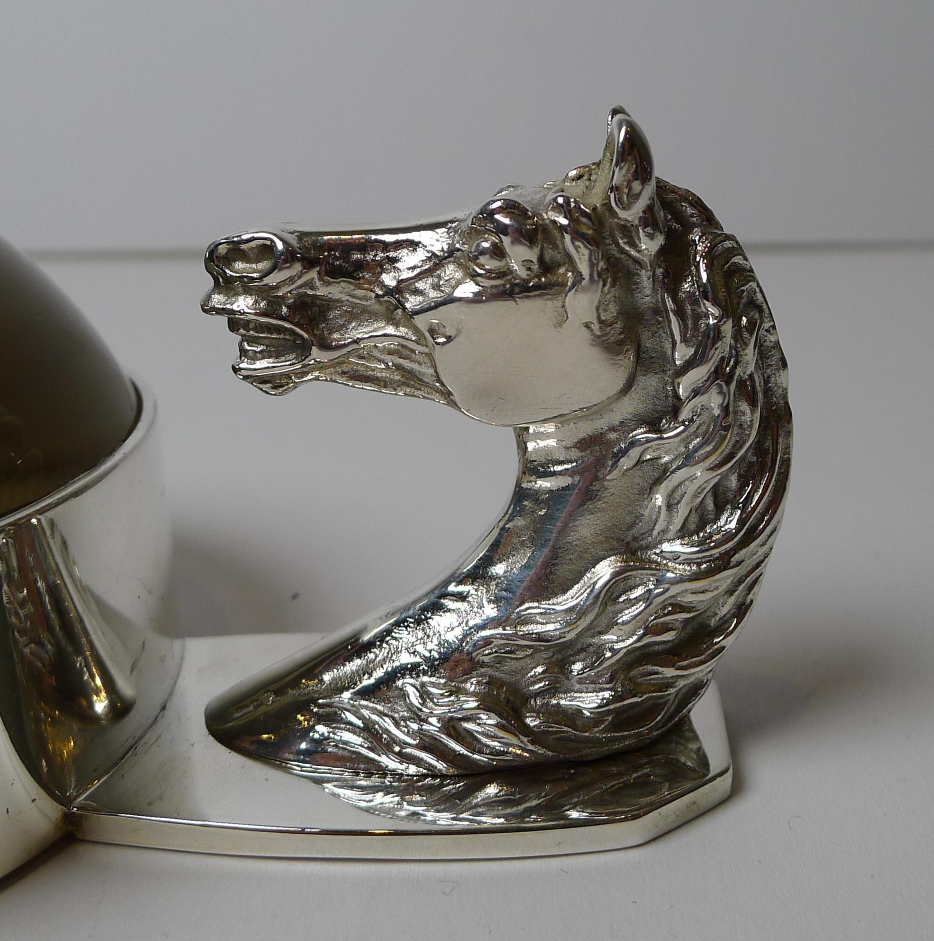 French Hermes, Paris, Equestrian Horse Head Magnifying Glass c.1960 For Sale