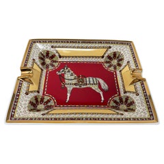 Posacenere in porcellana "Hermès Paris Equestrian" o vassoio portaoggetti "Vide-Poche"