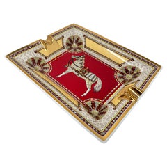 Posacenere in porcellana "Hermès Paris Equestrian" o vassoio portaoggetti "Vide-Poche"