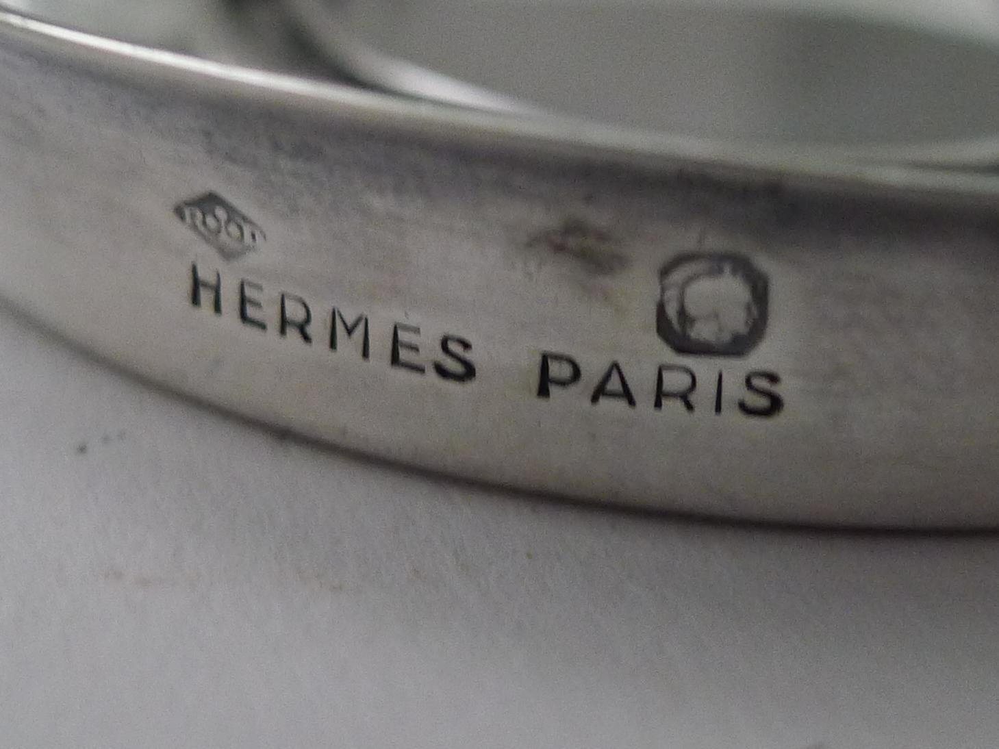 Hermes, Paris - Reiter-Rauch Compendium aus Sterlingsilber, um 1960 im Angebot 1