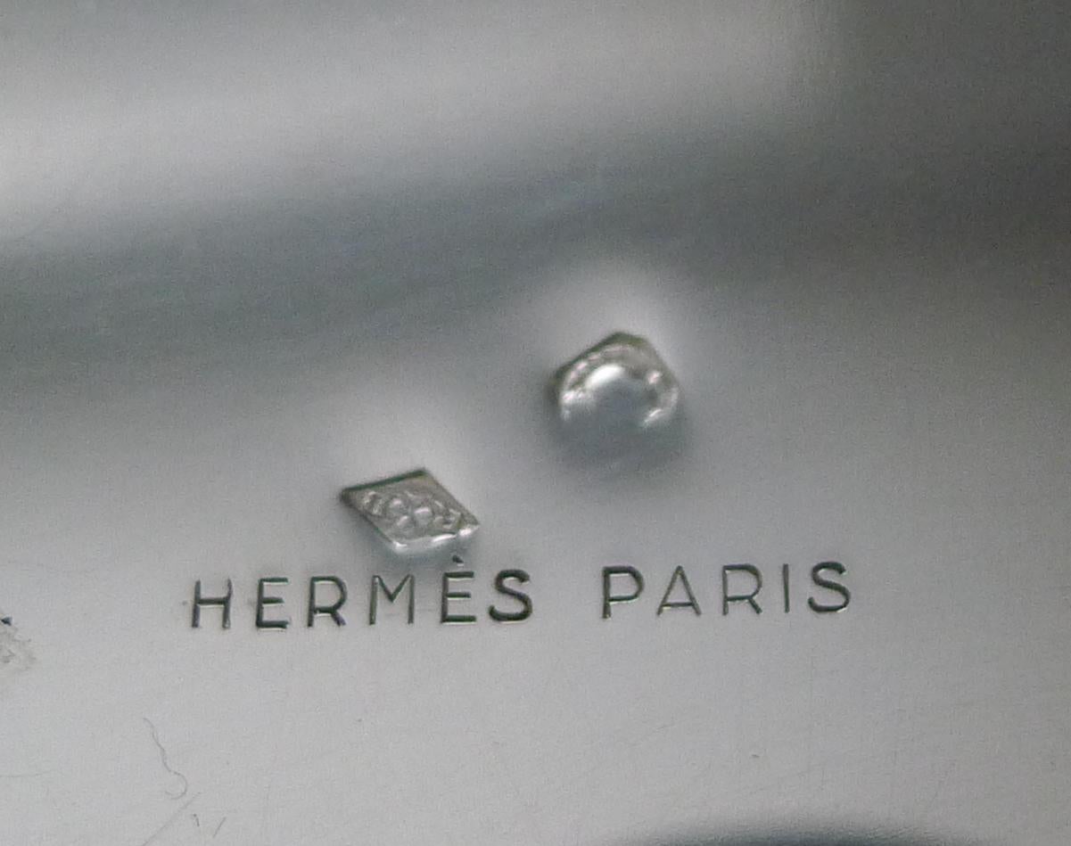 Hermes, Paris - Reiter-Rauch Compendium aus Sterlingsilber, um 1960 im Angebot 2