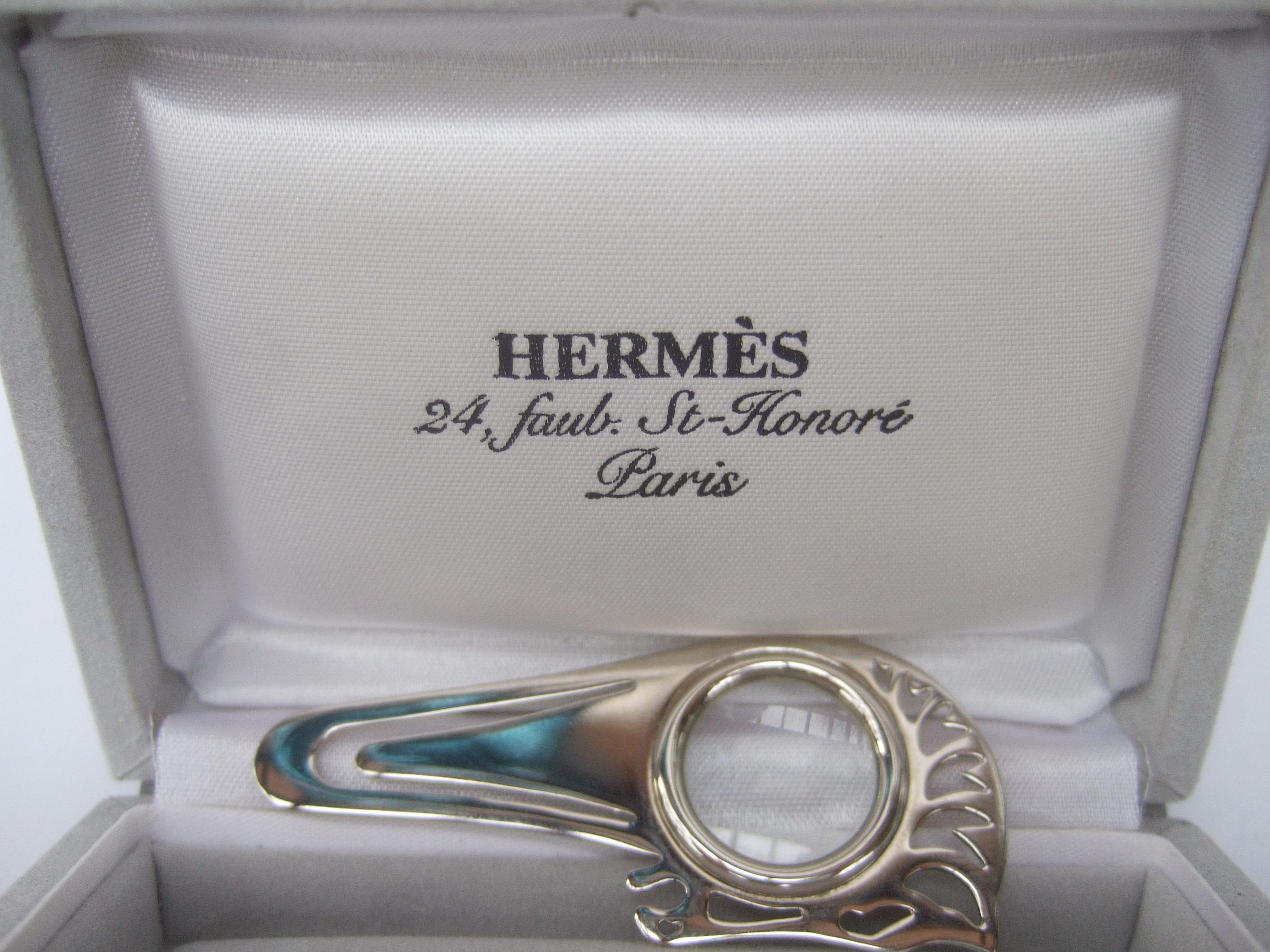 Hermes Paris Equine Bookmark Magnifying Glass in Hermes Box  7