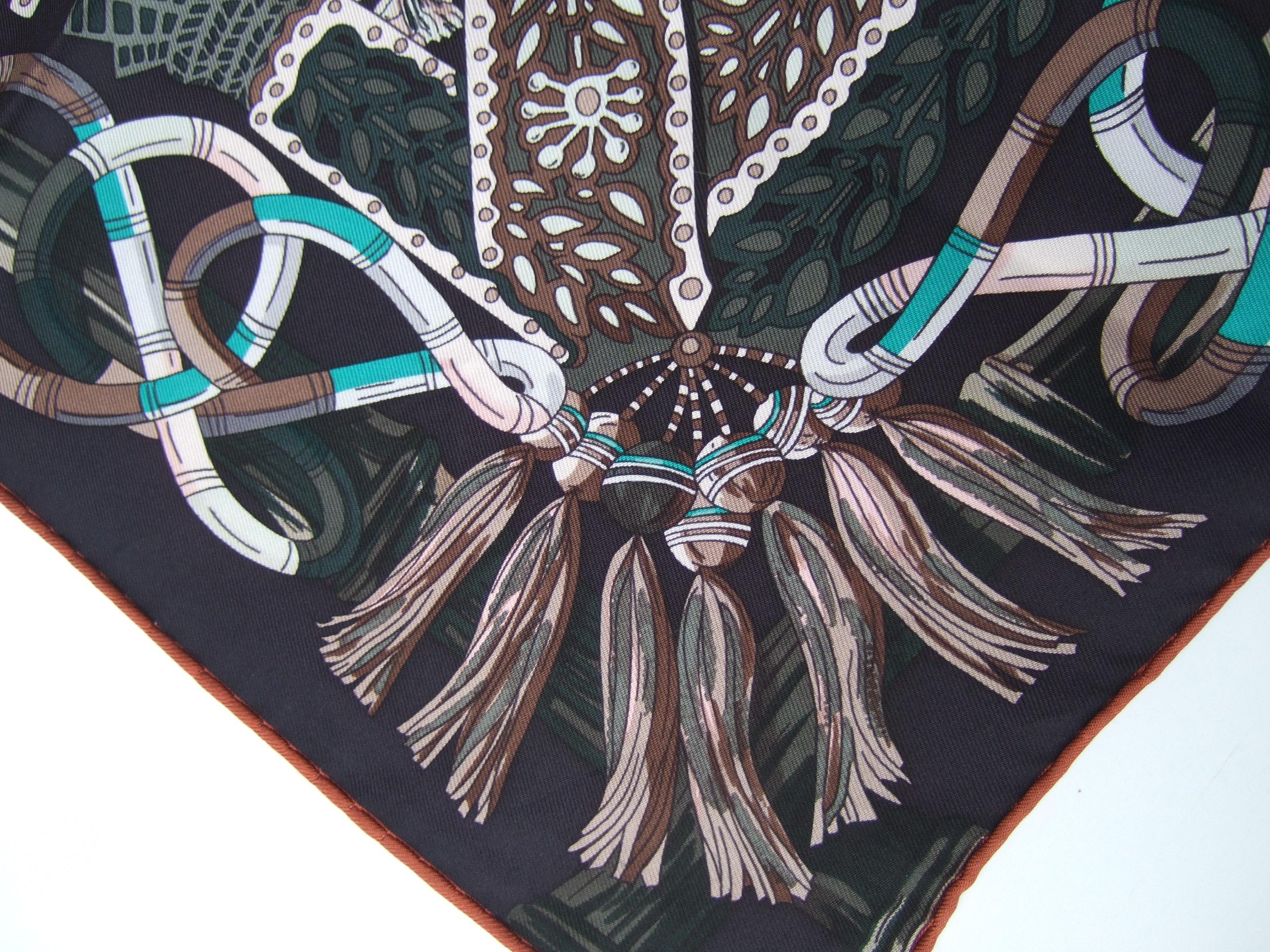 Hermes Paris Exotic Silk Jungle Animals Themed Hand Rolled Scarf c 1990s  For Sale 12