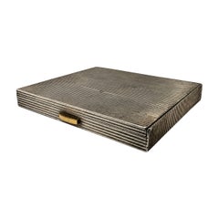 Hermès Paris French Sterling Silver Compact Case