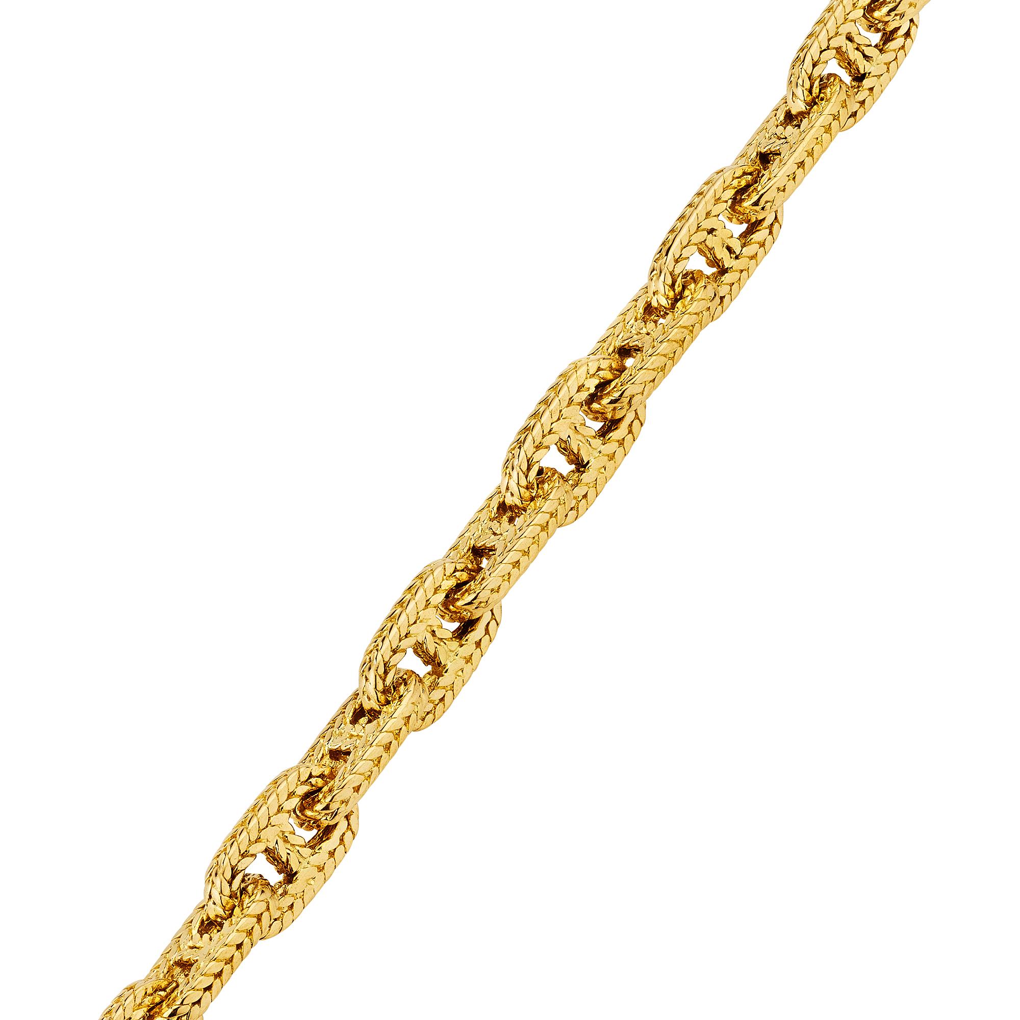 Modernist Hermes Paris George L'Enfant Vintage 'Chaine D'Ancre' Gold 32