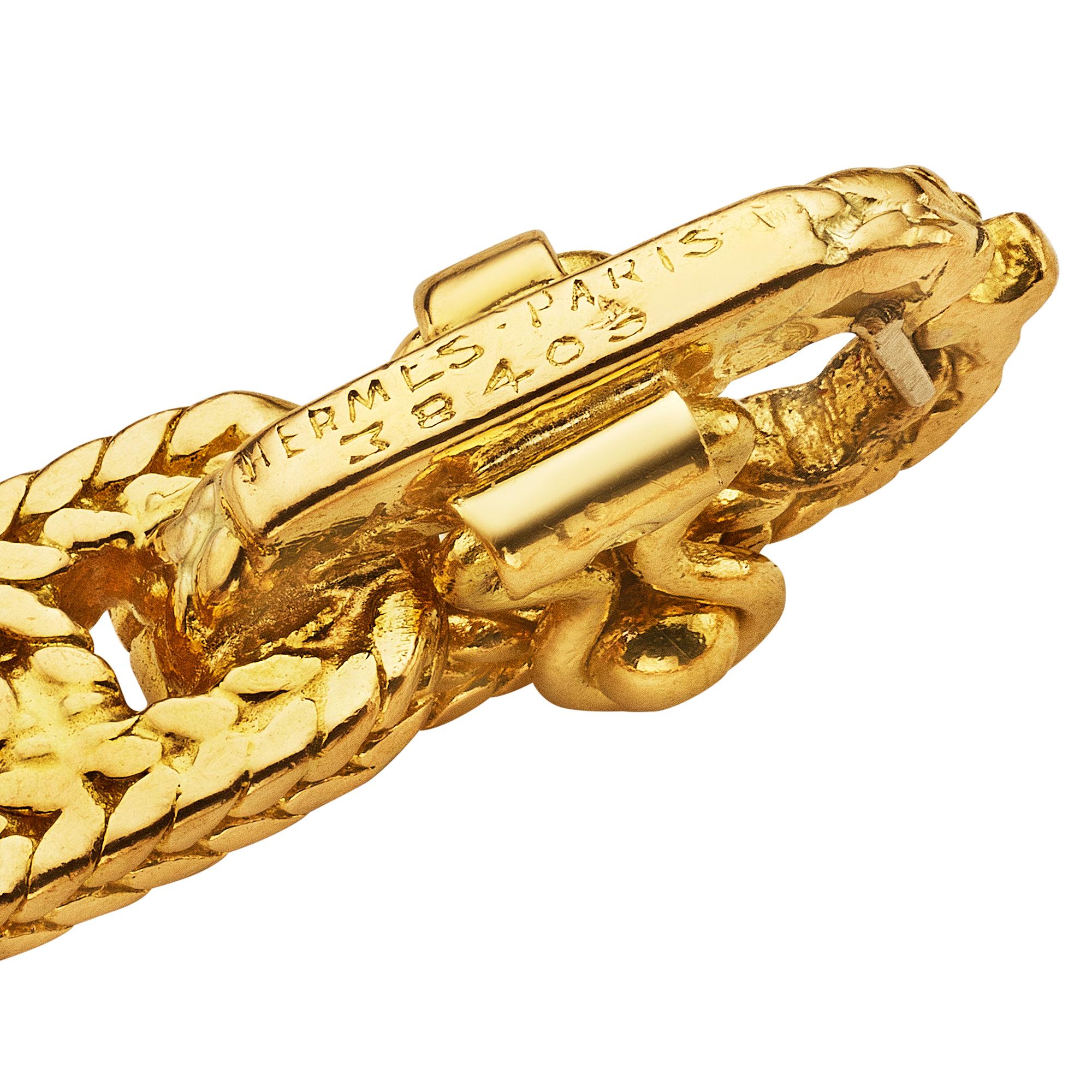 Hermes Paris George L'Enfant Vintage 'Chaine D'Ancre' Gold 32