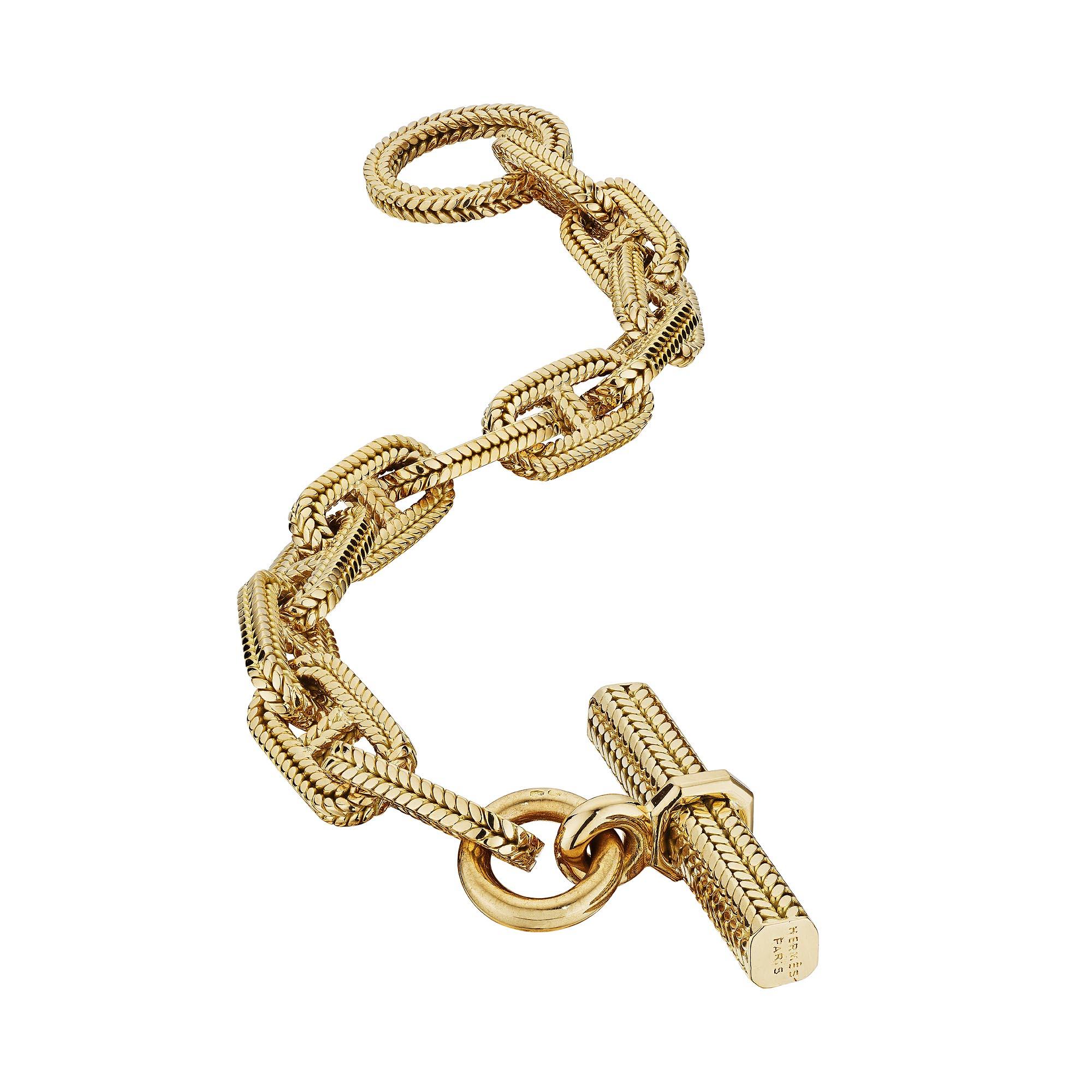 George L'Enfant 'Chaine D'Ancre' de Herms Paris Vintage Toggle Link Bracelet Excellent état - En vente à Greenwich, CT