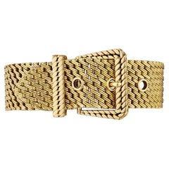 Bracelet à boucle en or Hermès Paris Georges L'enfant