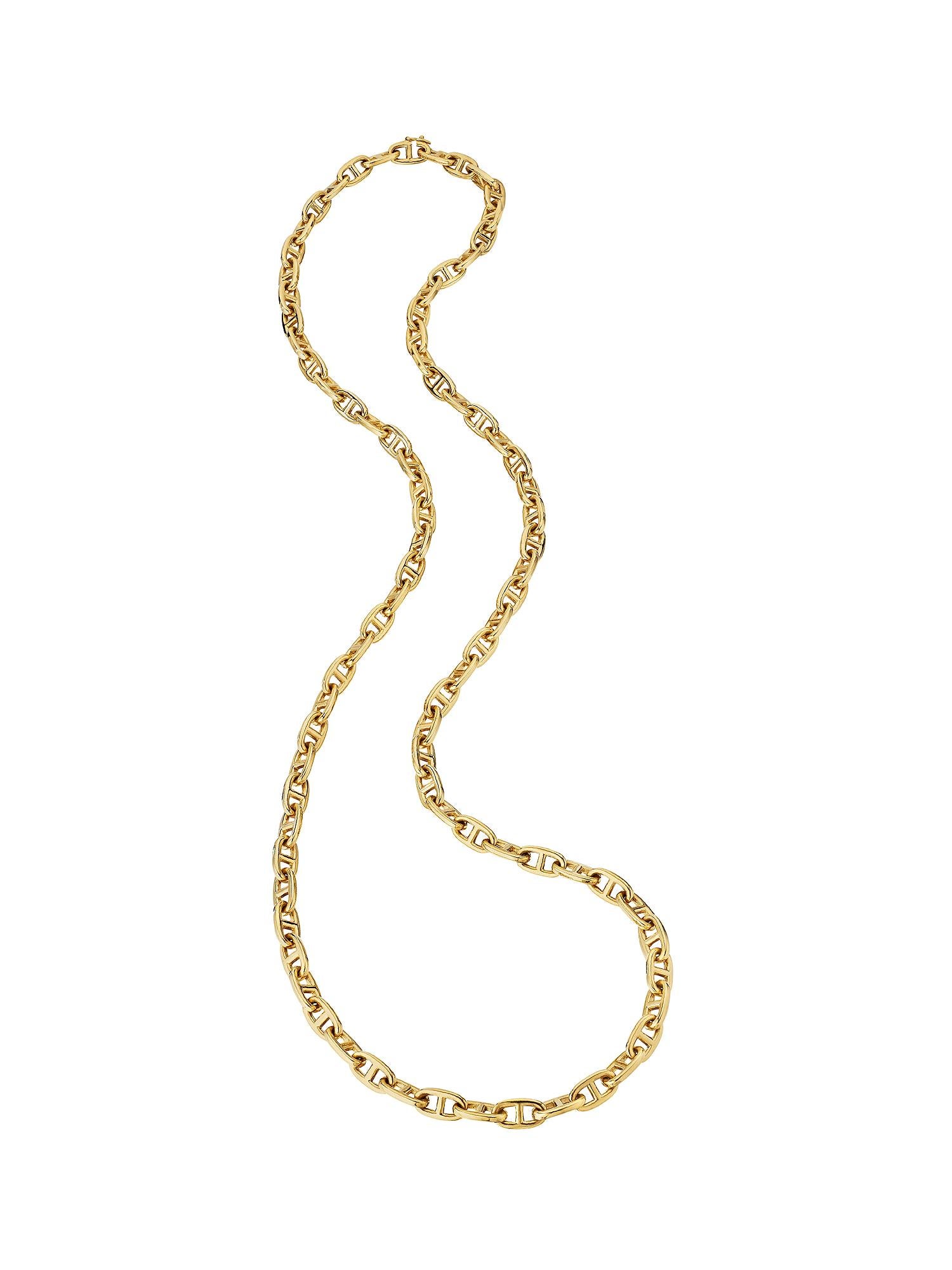 Lassen Sie sich mit dieser kultigen Vintage-Kette von Hermes Paris in kostbares Gold hüllen. 
32