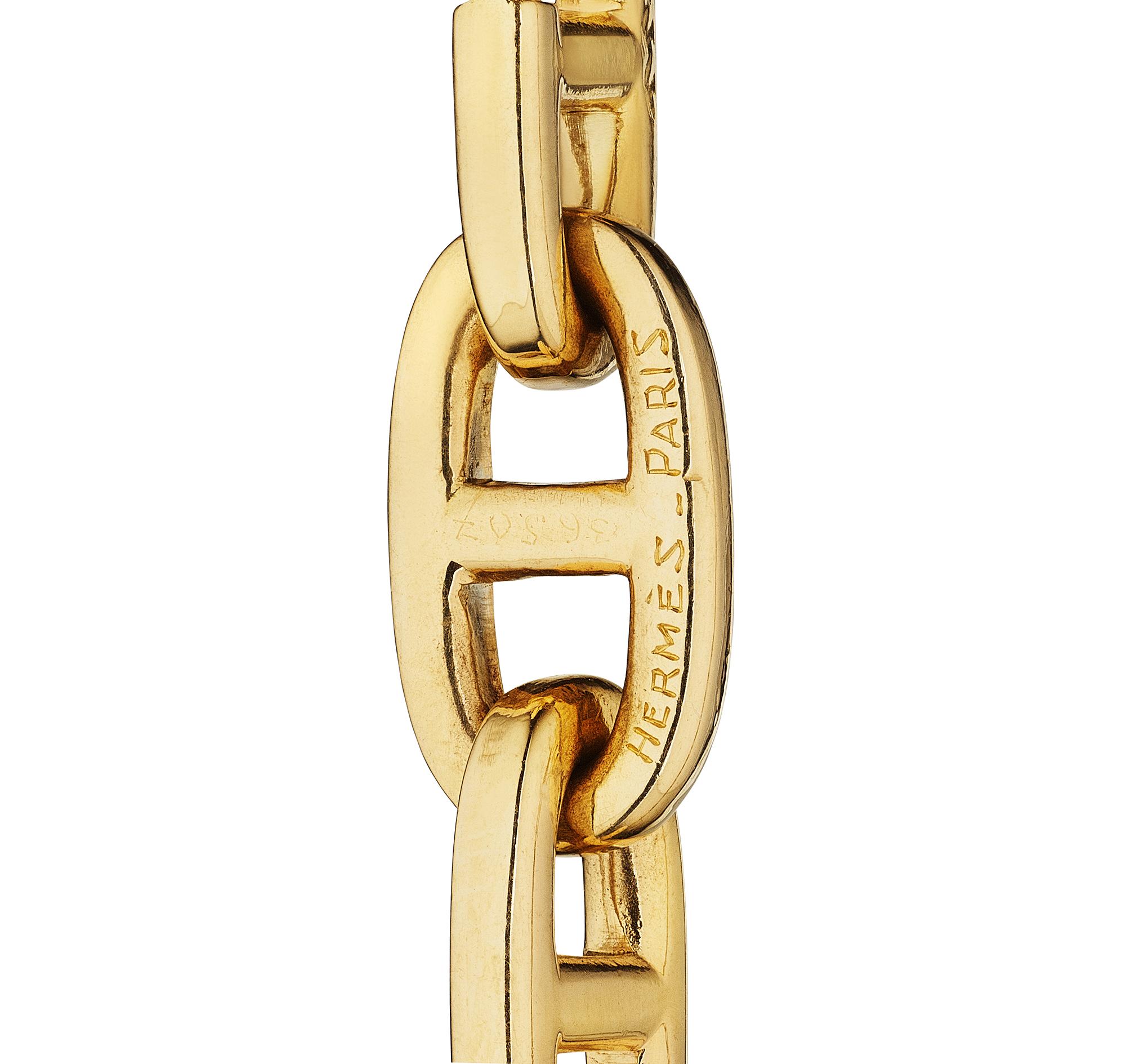 Hermes Paris Gold 'Chain d' Ancre' Lange Gliederhalskette aus Gold im Zustand „Hervorragend“ im Angebot in Greenwich, CT