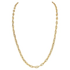 Hermes Paris Gold 'Chain d' Ancre' Long Link Necklace