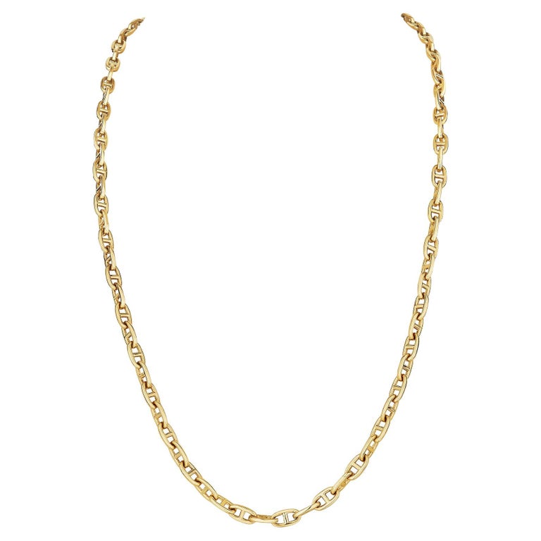 4.25MM Gold Silk Rope Necklace 15.5 In.