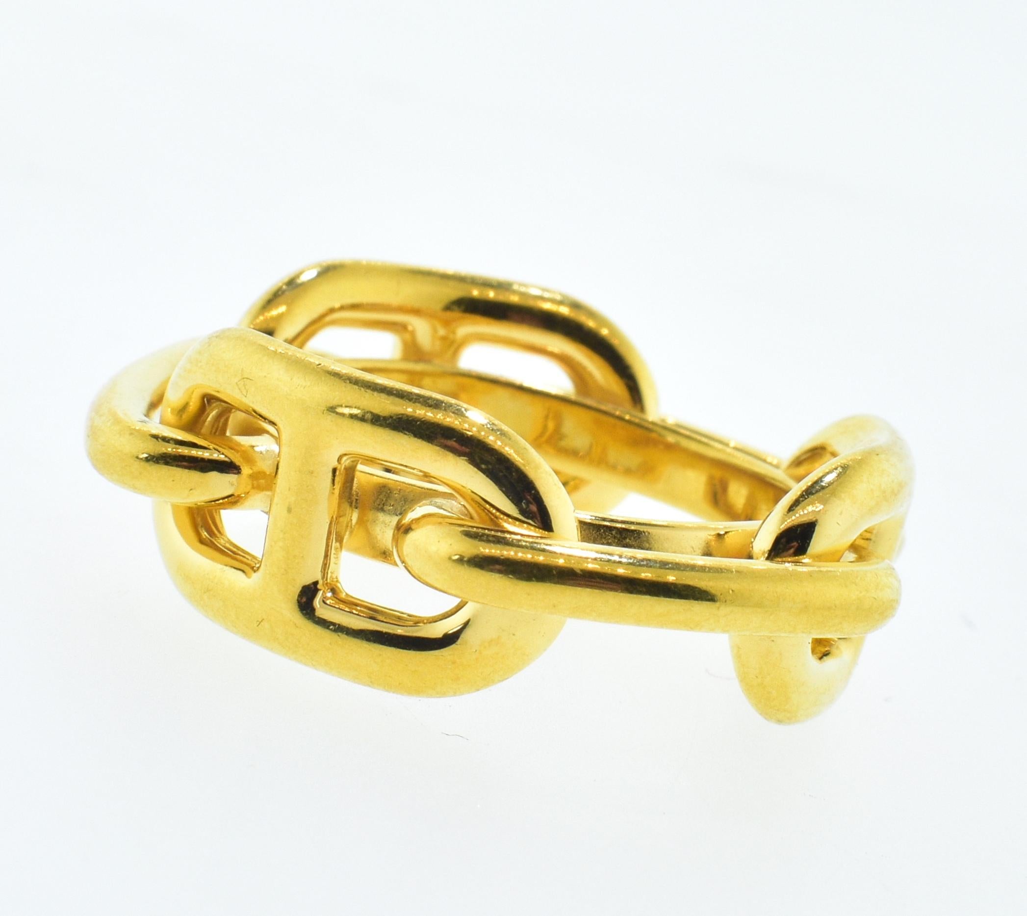 hermes scarf ring gold
