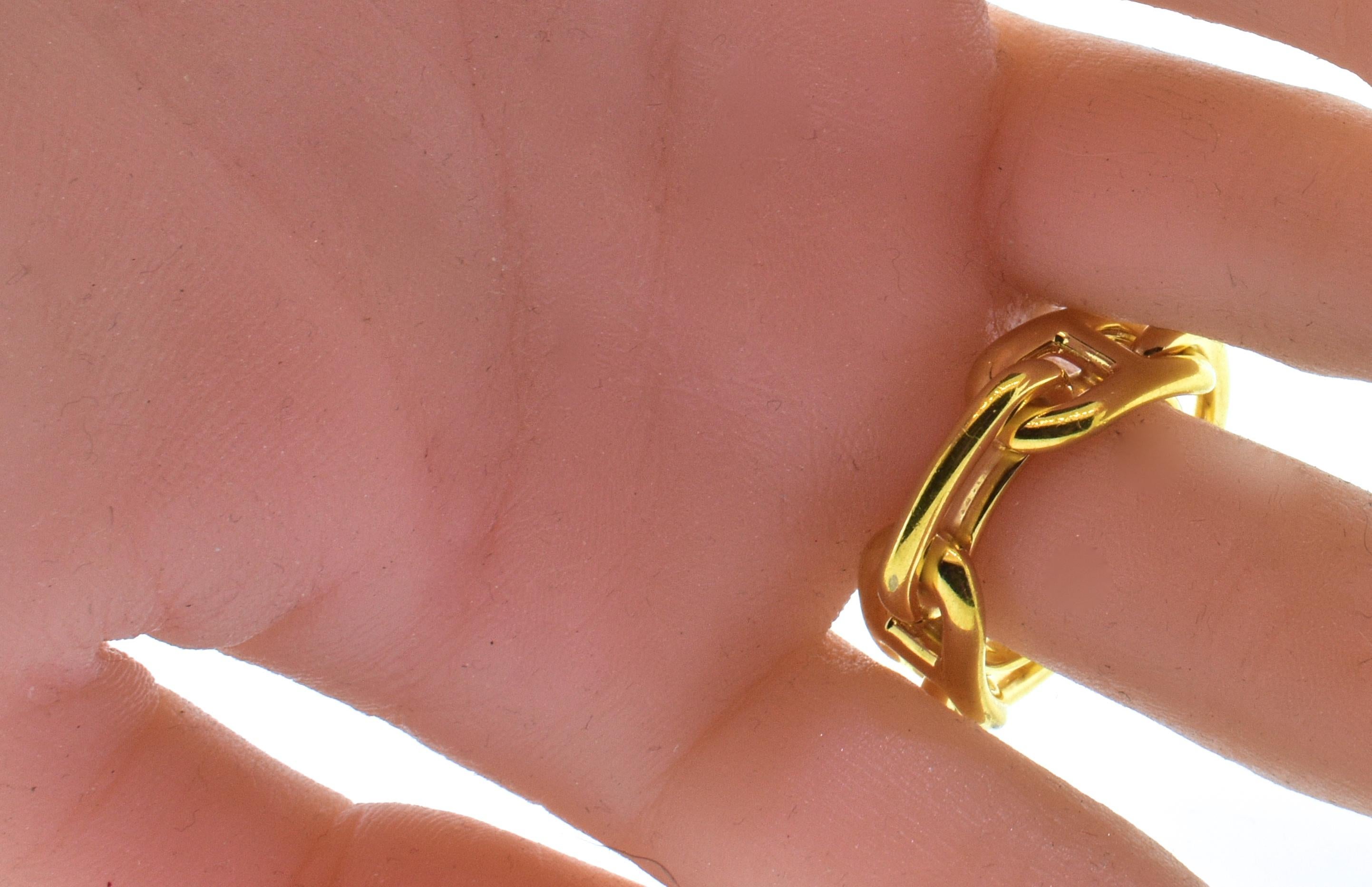 Women's or Men's Hermes Paris Gold Color Ring or Scarf Ring