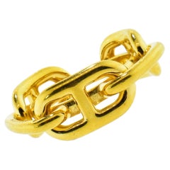 Hermes Paris Gold Color Ring or Scarf Ring