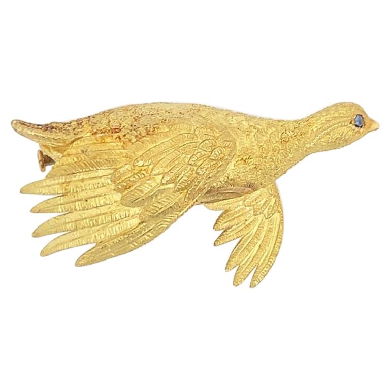 Hermes Paris Golden Goose Brooch For Sale