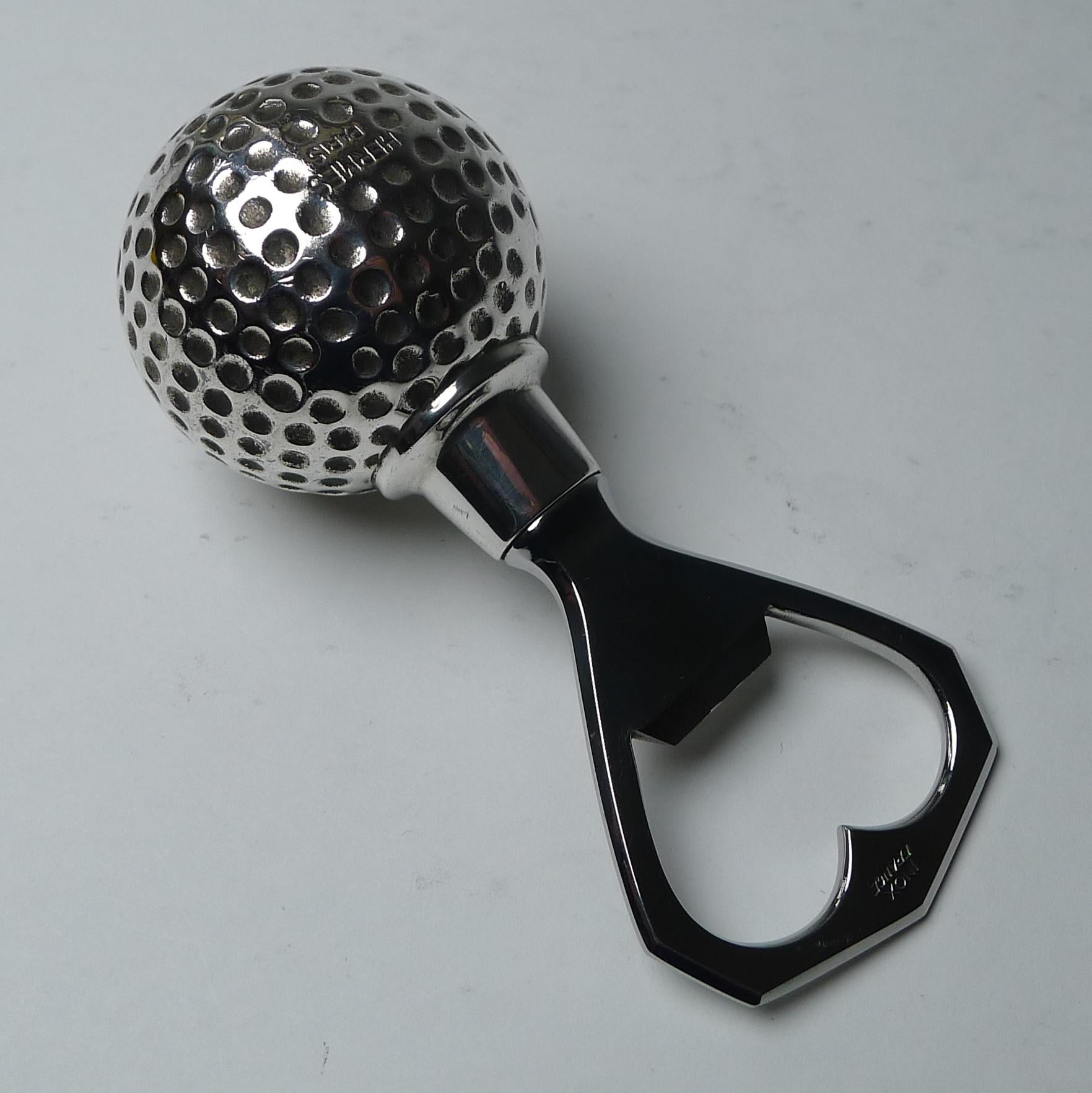 Mid-20th Century Hermes, Paris, Golf Ball Bottle Opener, C.1960