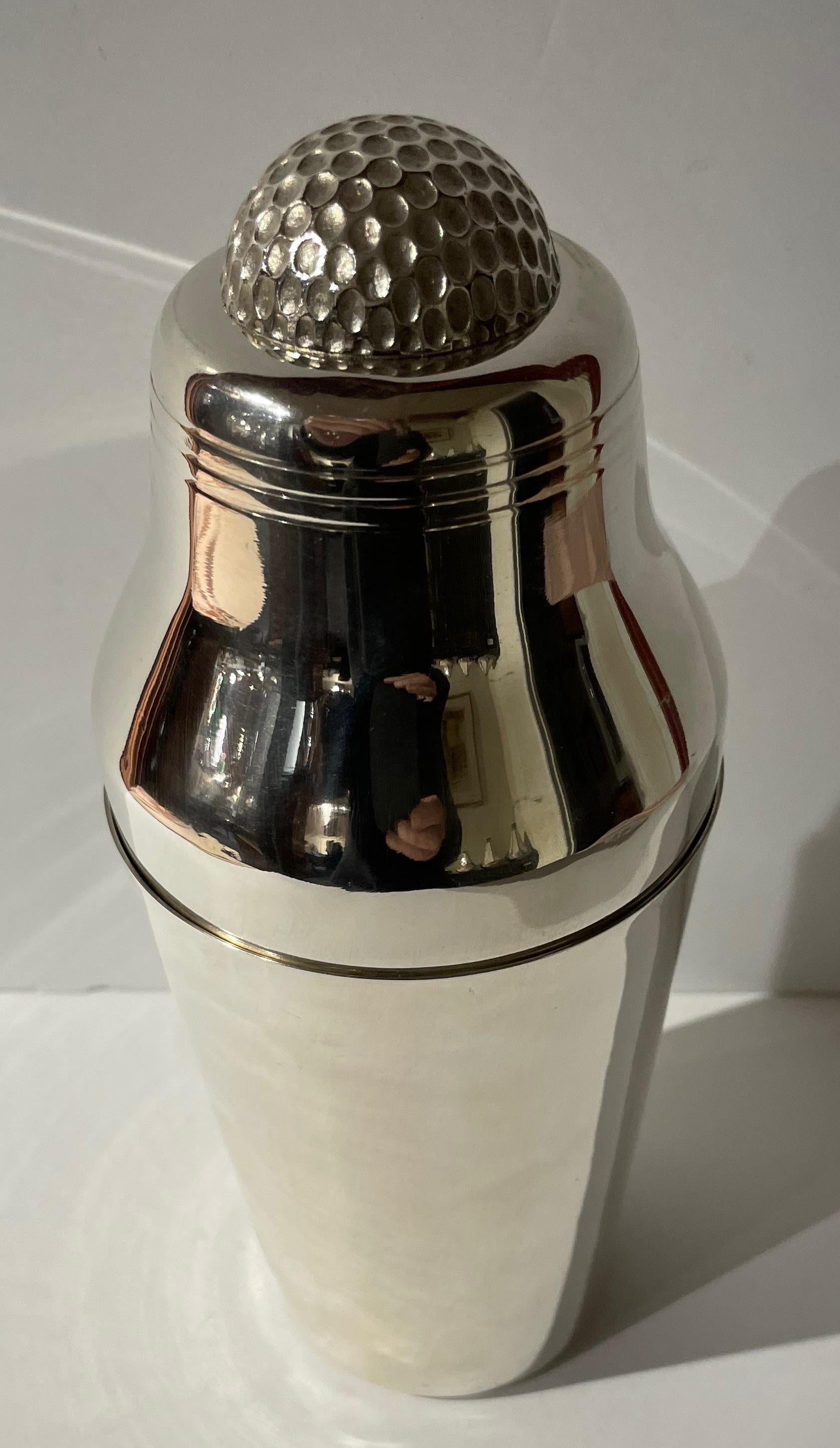 Art Deco Hermes Paris Golf Collectible Rare Cocktail Shaker