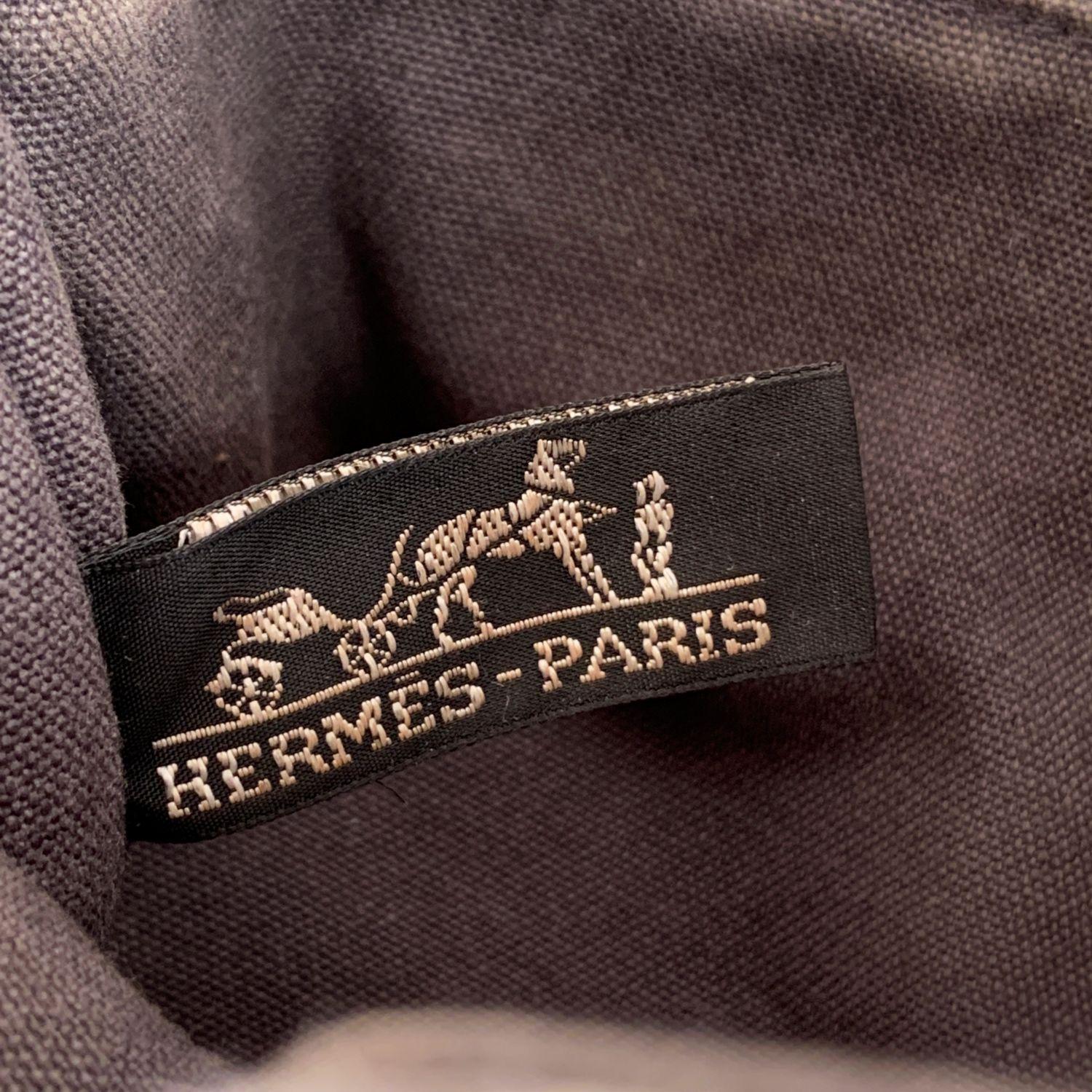 Hermes Paris Gray Canvas Fourre Tout PM Bag Ginza 2001 Limited Ed 3