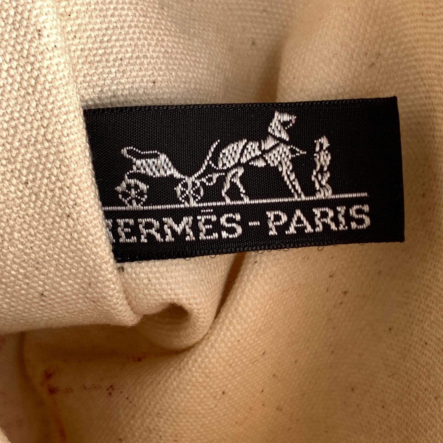 Hermes Paris Gray Cotton Canvas Cannes GM Tote Bag 5