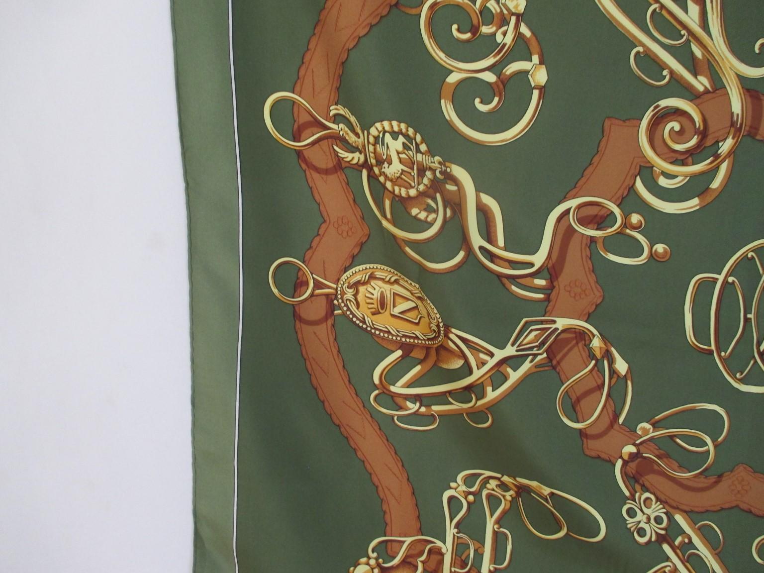 hermes green scarf