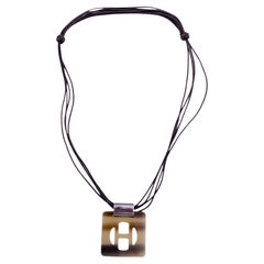 Hermes Paris Horn H. Ciondolo a più fili Collana Corde