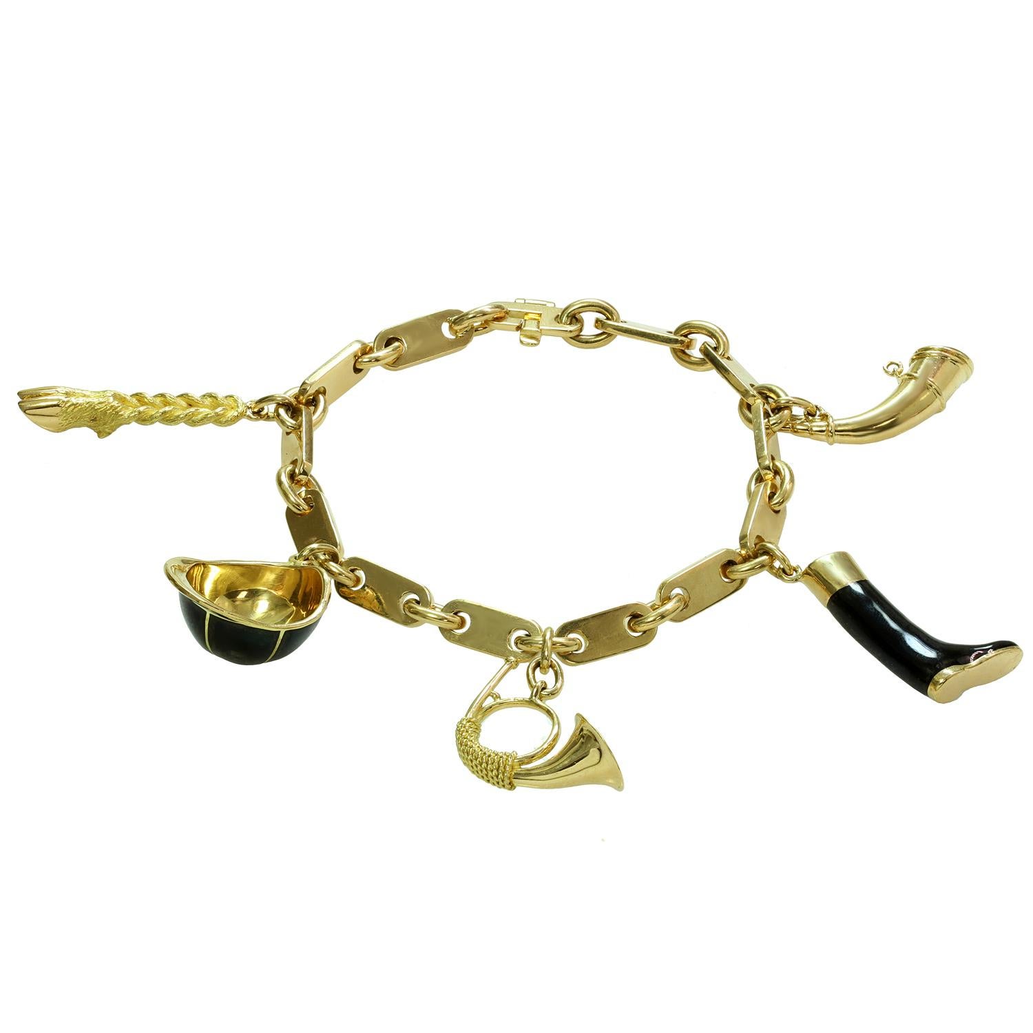 hermes gold and black bracelet
