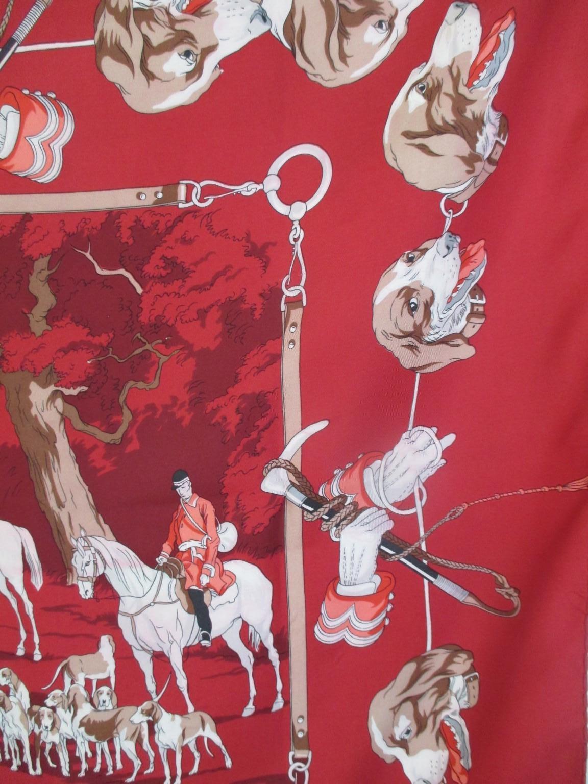 hermes scarf with dogs