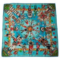 Écharpe en soie 'Kachinas' d'Hermès Paris par Kermit Oliver
