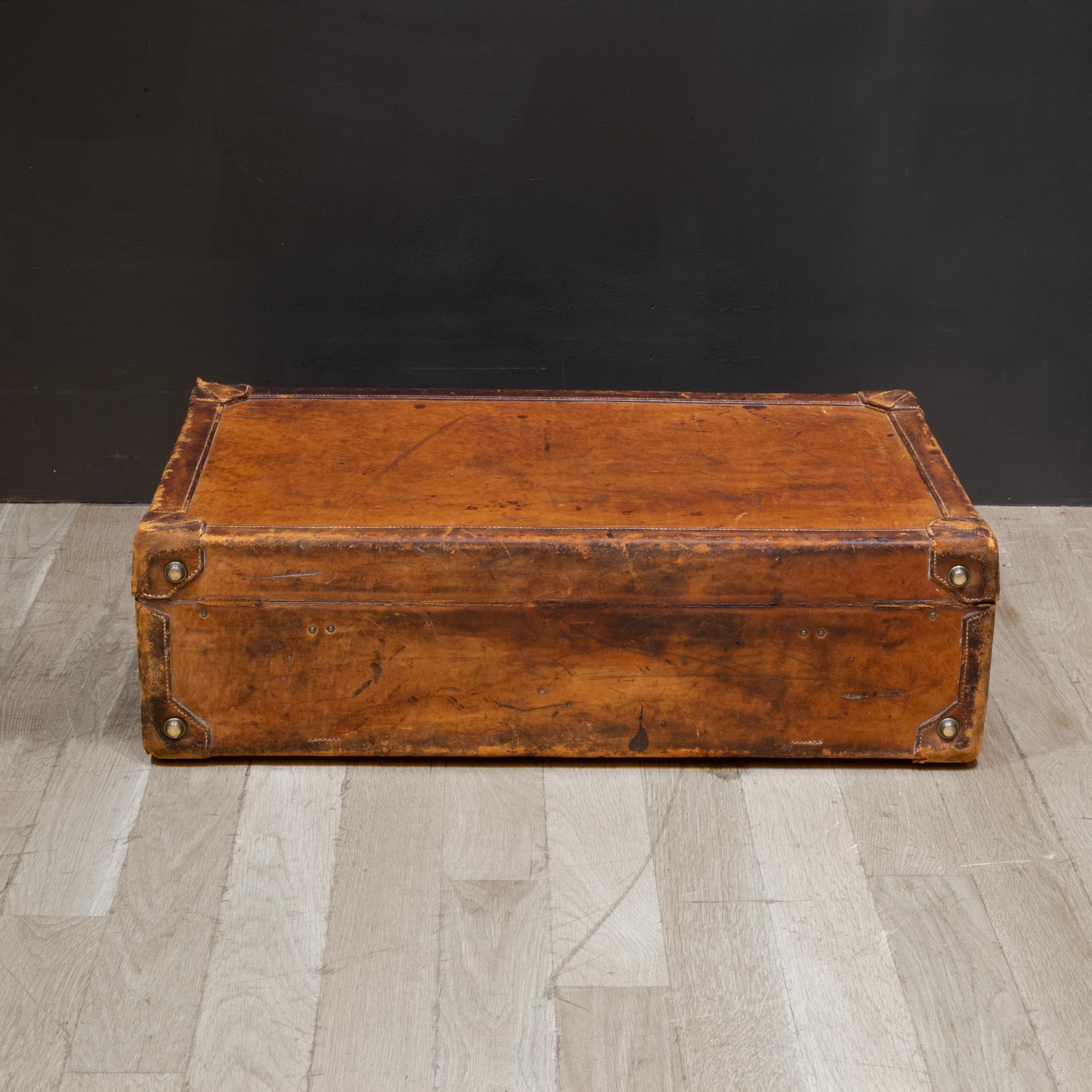 Hermes Paris Leather Suitcase c.1930 2